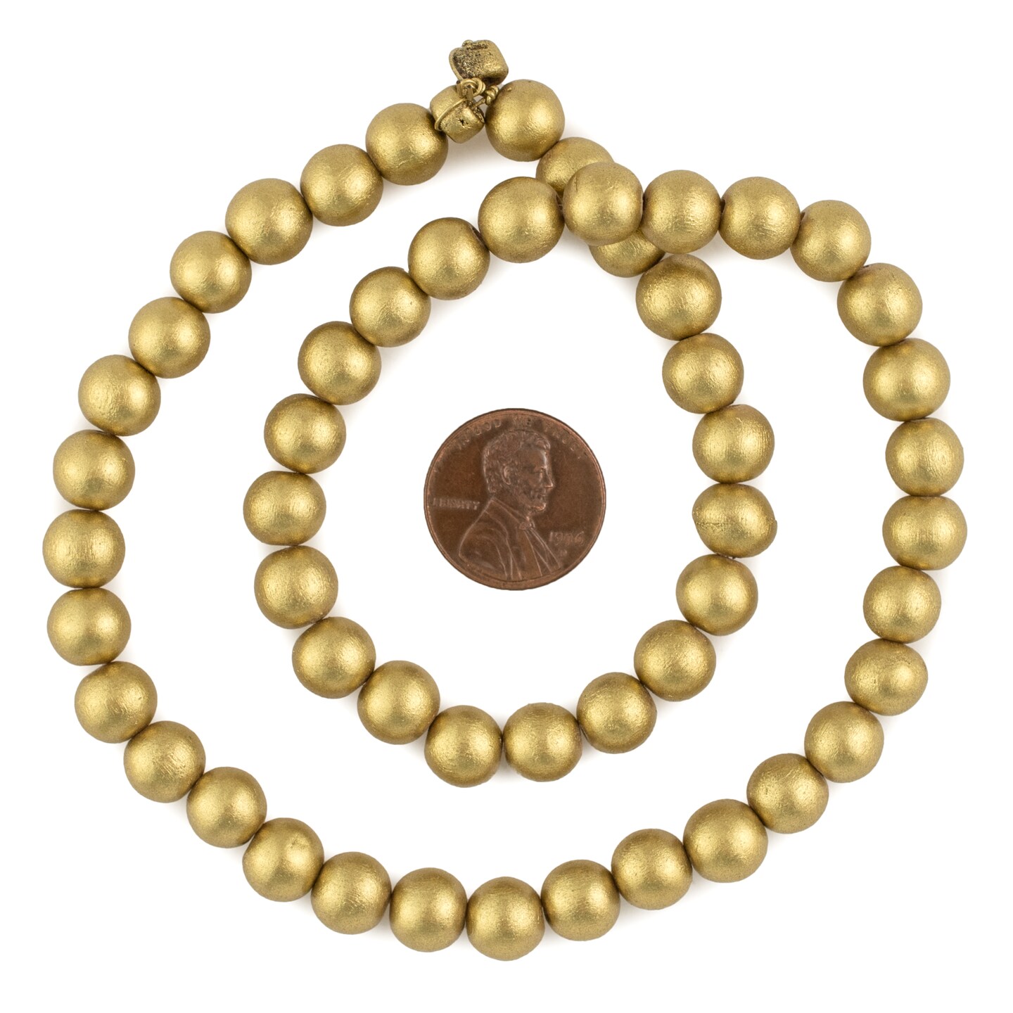 The Bead Chest Natural 8mm Wooden Beads in Yellow Gold for Jewelry Making – Round Loose Wood Spacer Beads I Approximately 53 Beads