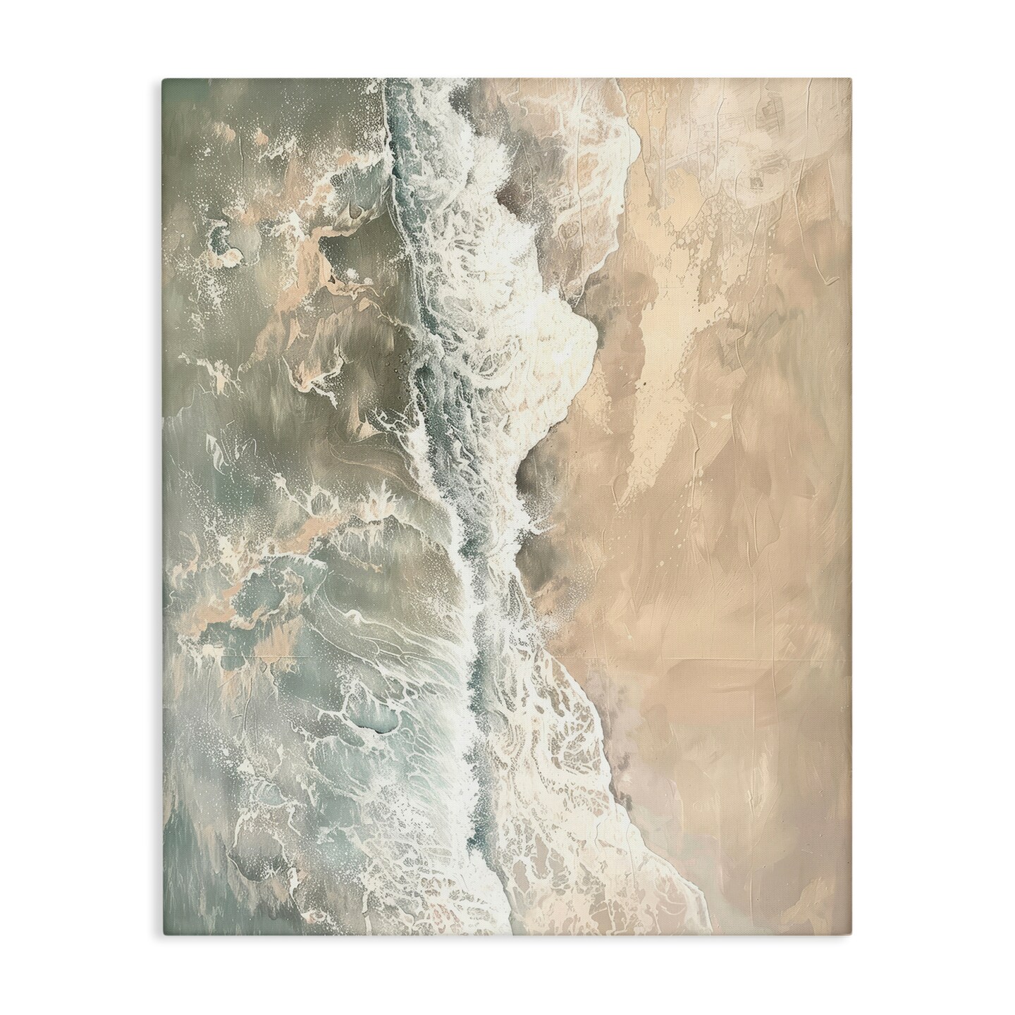 Stupell Industries Vertical Aerial Beach Canvas Wall Art Design by Petal Prints Design
