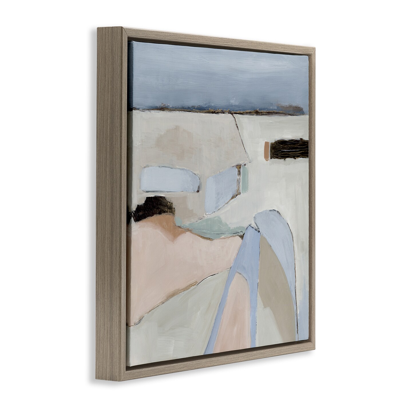 Stupell Industries Organic Neutral Landscape Floater Framed Canvas Wall Art Design by Jacob Q