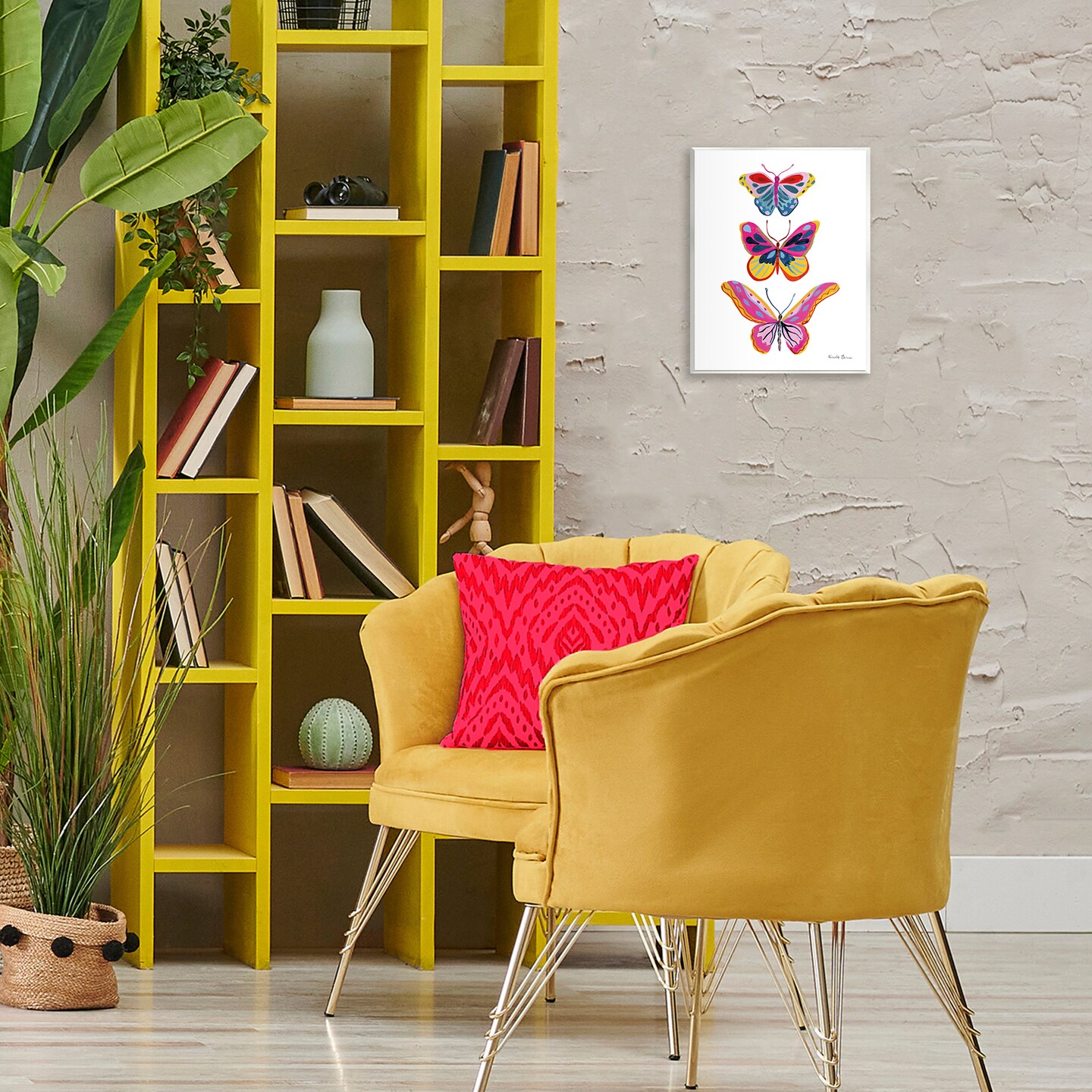 Stupell Industries Small to Large Butterflies Wall Plaque Art Design by Farida Zaman