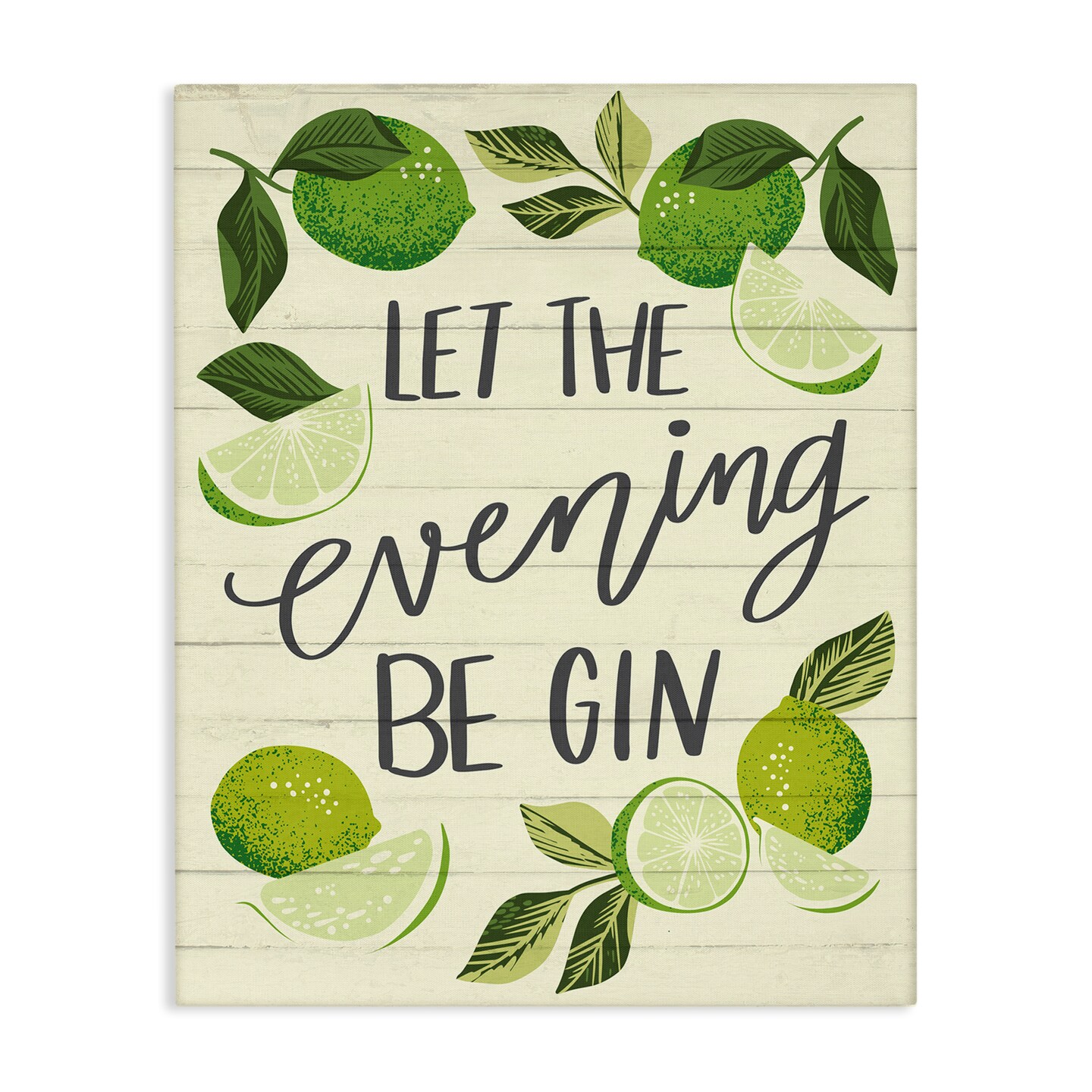 Stupell Industries Let Evening Be Gin Canvas Wall Art Design by Caroline Alfreds