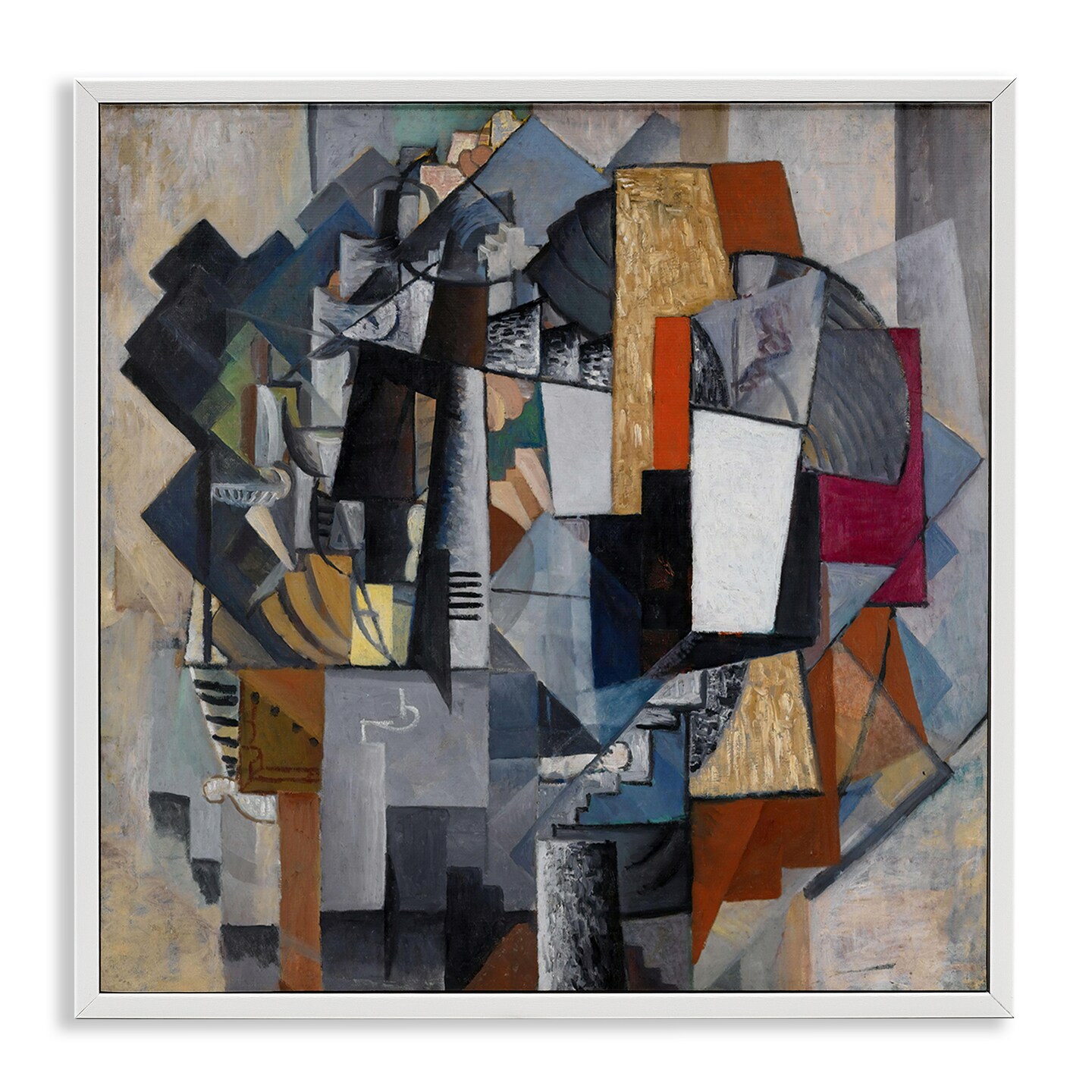 Stupell Industries Classical Abstract Collage Framed Giclee Wall Art Design by one1000paintings