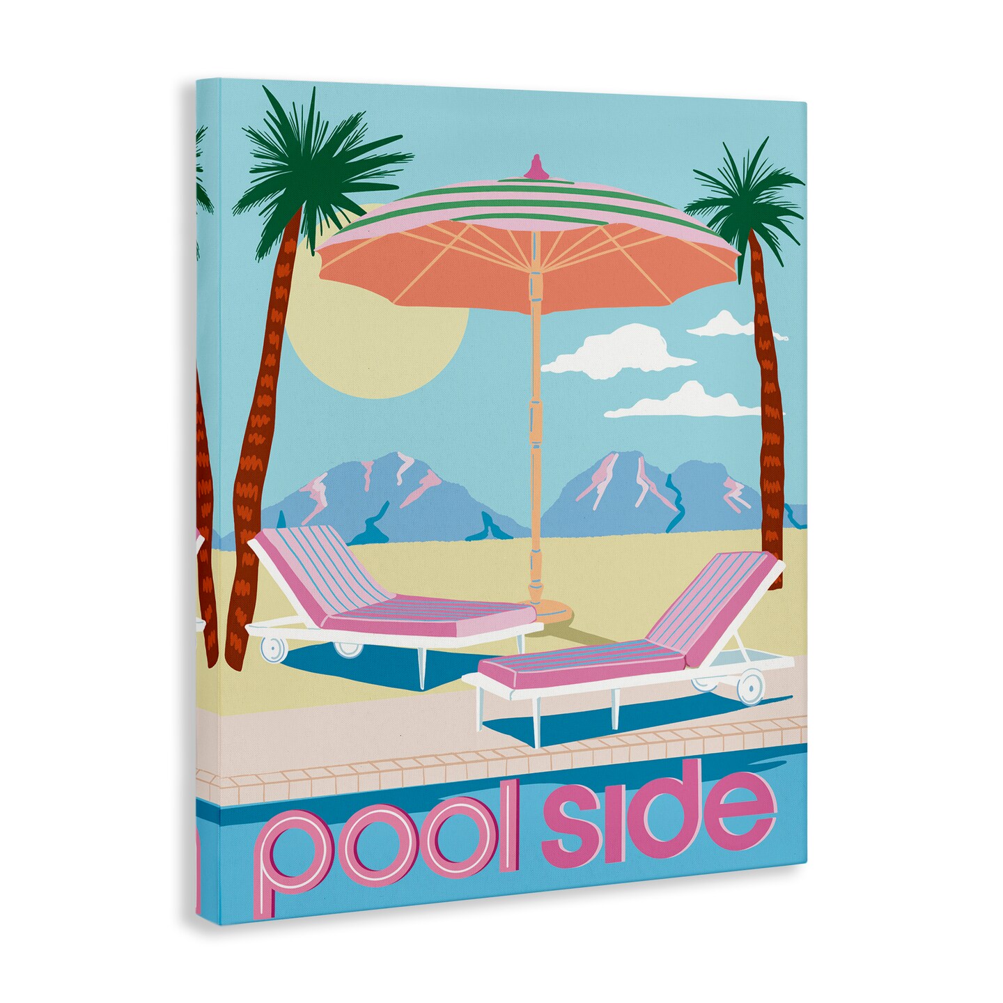 Stupell Industries Preppy Coastal Poolside Canvas Wall Art Design by Jo Reid