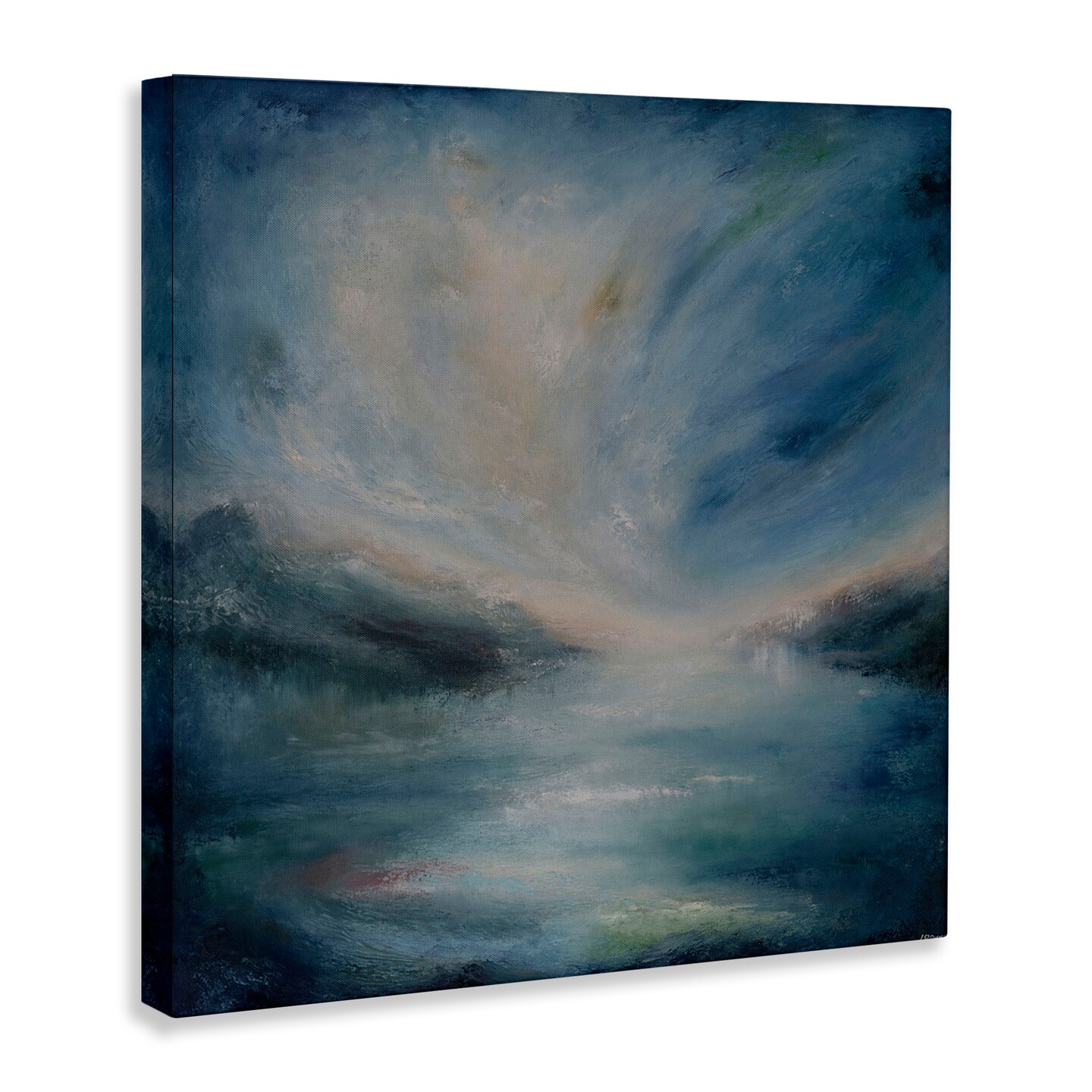 Stupell Industries Blue Hour Abstract Landscape Canvas Wall Art Design by Lydia Orange