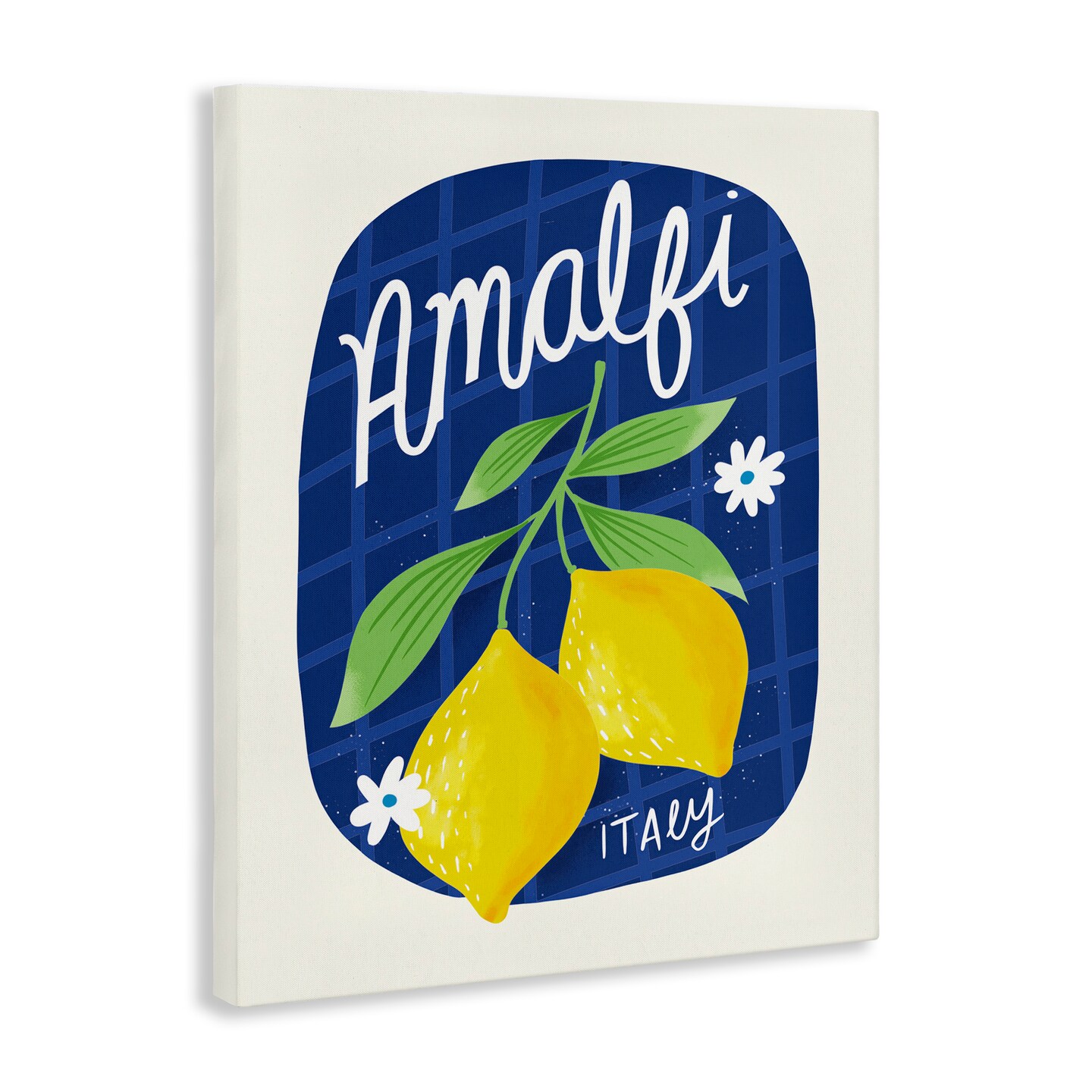 Stupell Industries Amalfi Lemons on Blue Canvas Wall Art Design by Louise Allen Designs