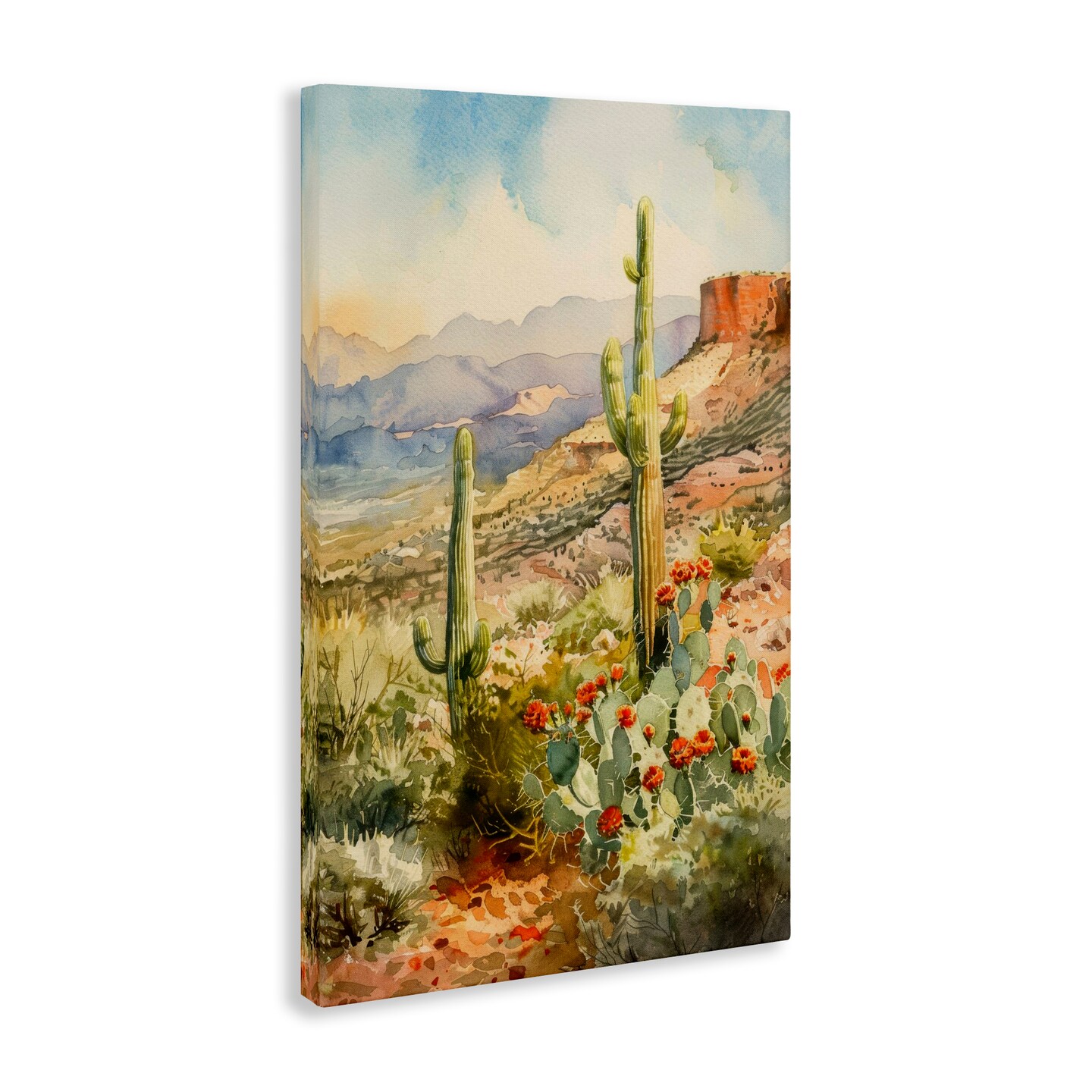 Stupell Industries Standing Tall Cacti Nature Canvas Wall Art Design by LSR Design Studio