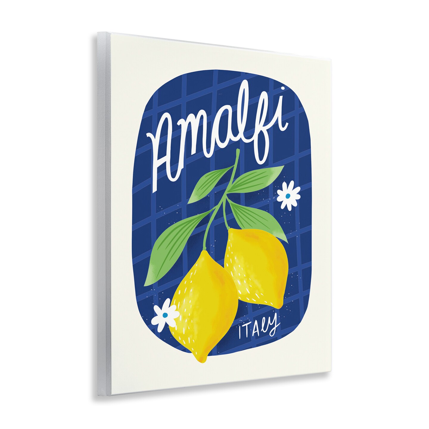 Stupell Industries Amalfi Lemons on Blue Wall Plaque Art Design by Louise Allen Designs