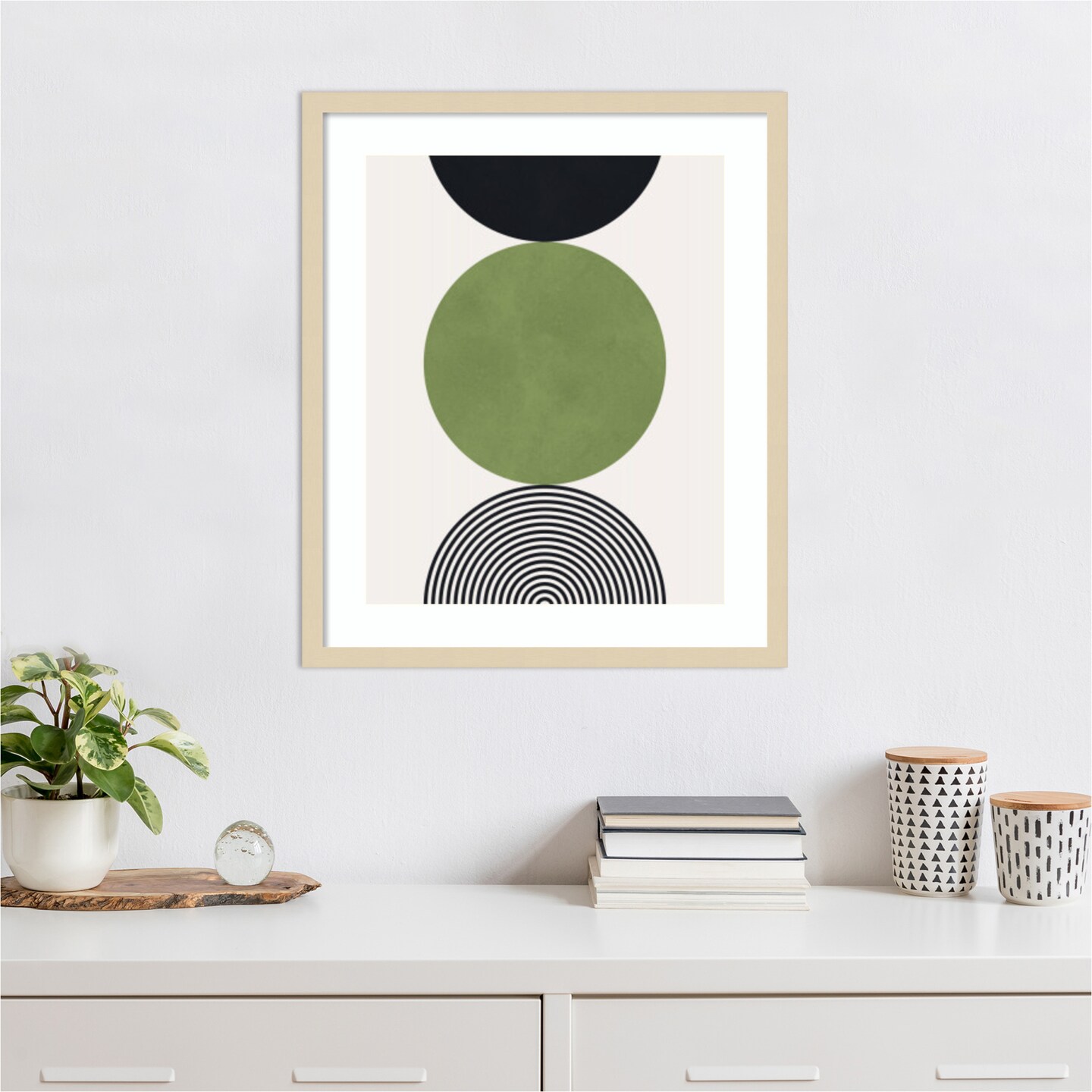 Circle composition 11 by Vitor Costa Wood Framed Wall Art Print