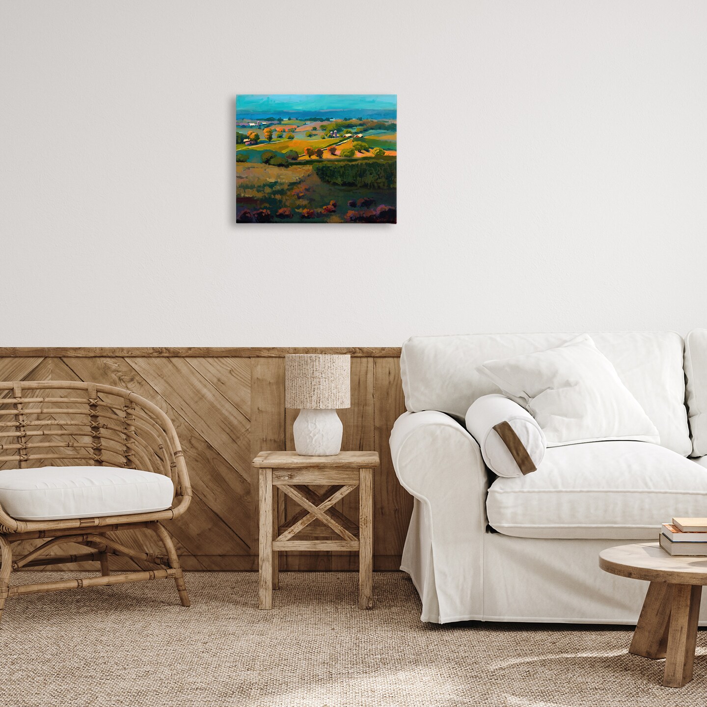 Stupell Industries Countryside Farms Landscape Canvas Wall Art Design by Sri Rao