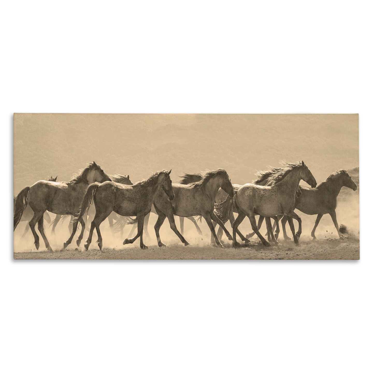 Stupell Industries Western Horses Gallop Canvas Wall Art Design by JG Studio