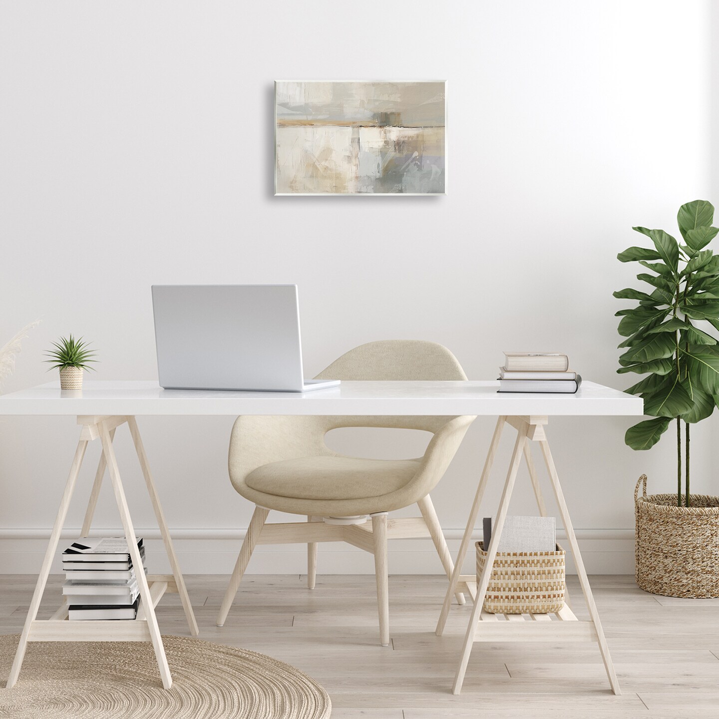 Stupell Industries Shimmering Meadow Abstract Wall Plaque Art Design by Nina Blue