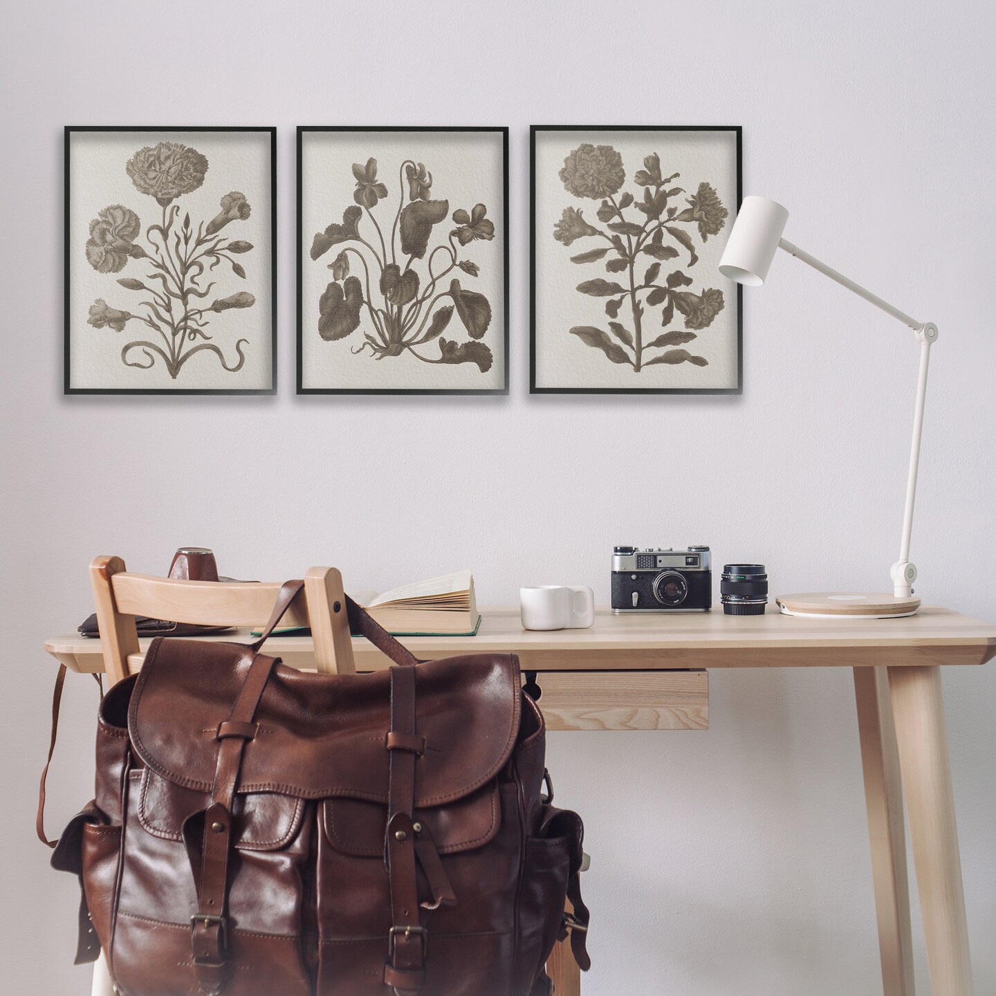 Stupell Industries Vintage Country Botanicals 3pc Framed Giclee Wall Art Set Design by Lil' Rue