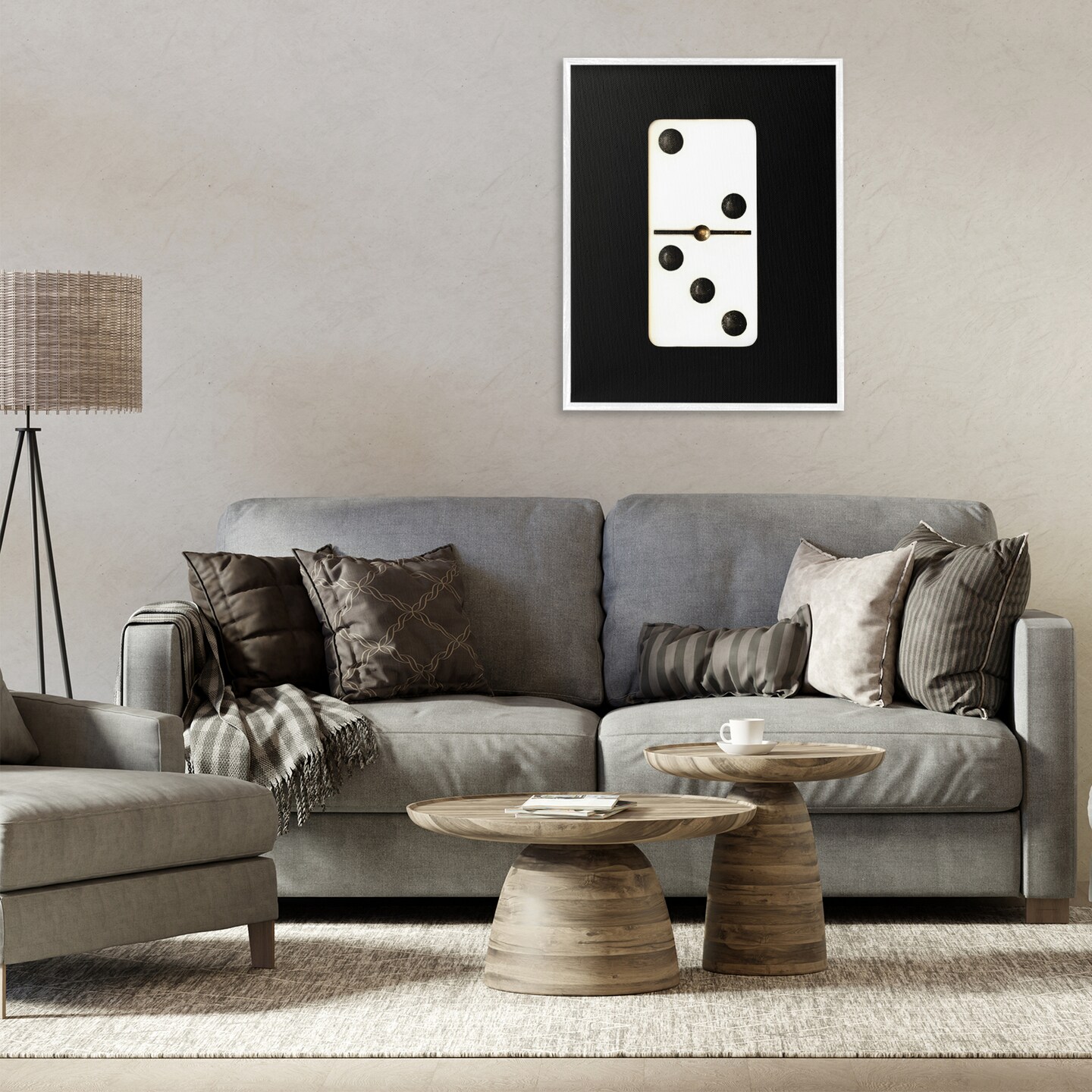 Stupell Industries White Domino on Black Framed Giclee Wall Art Design by Graffi*tee Studios