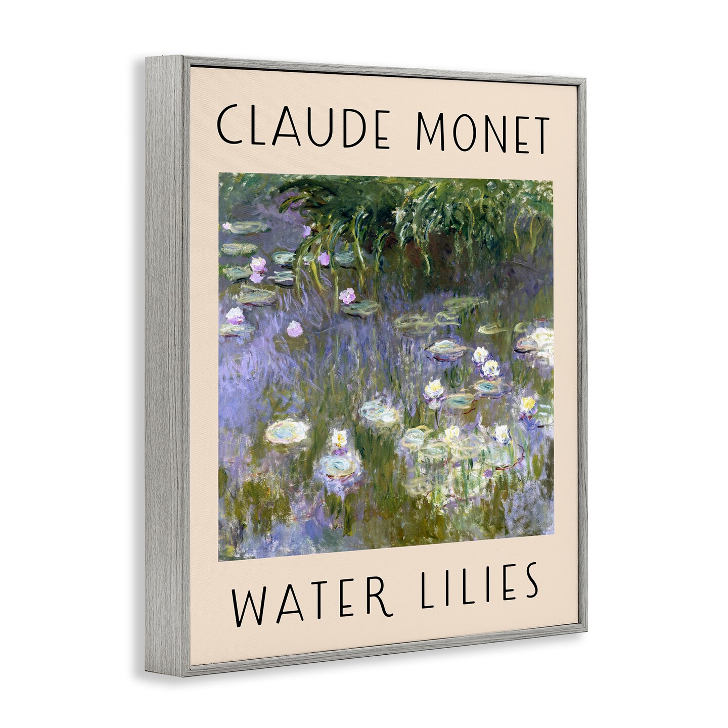Stupell Industries Classic Monet Water Lilies Framed Giclee Wall Art Design by Daphne Polselli