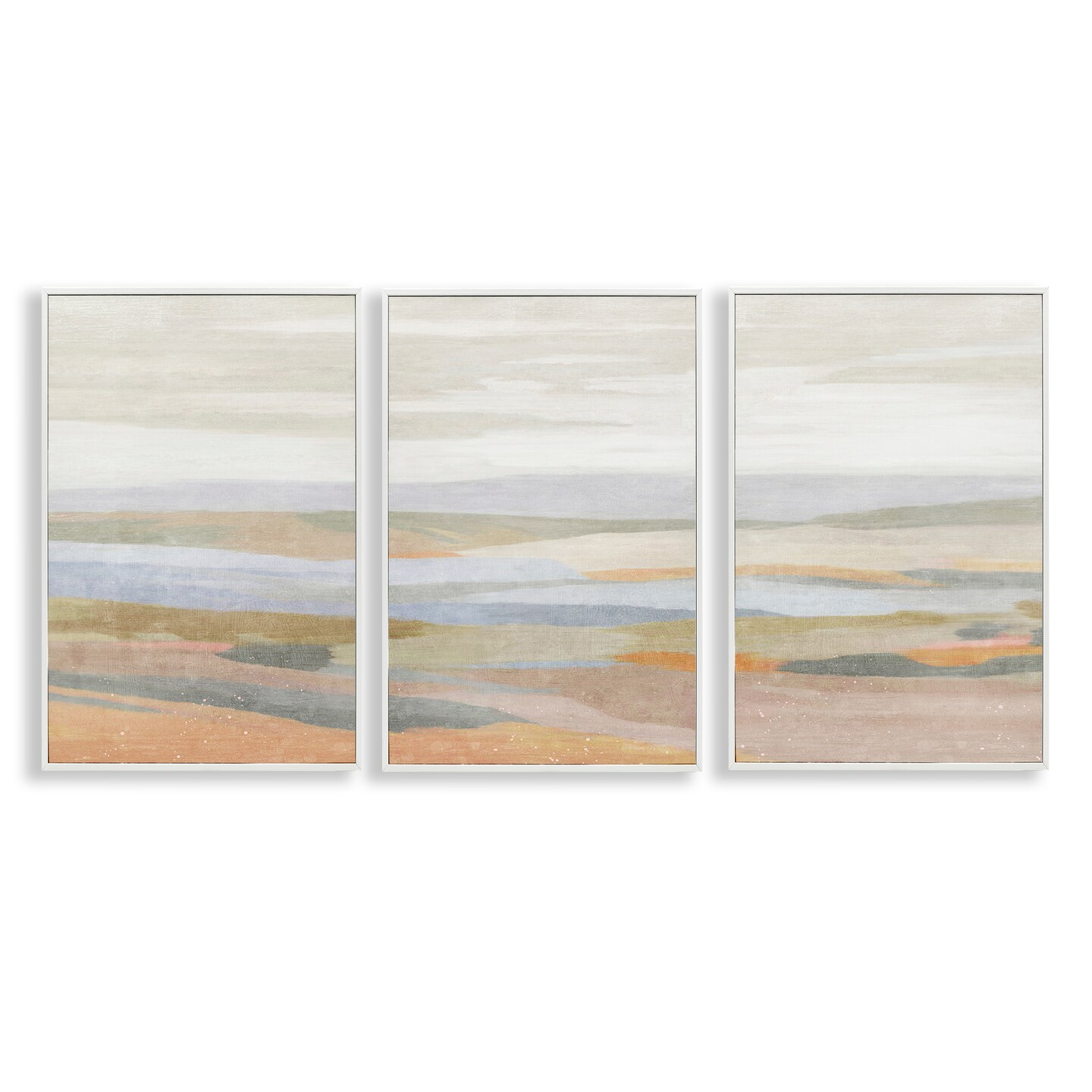 Stupell Industries Beachy Mellow Landscapes 3pc Framed Giclee Wall Art Set Design by Suzanne Nicoll