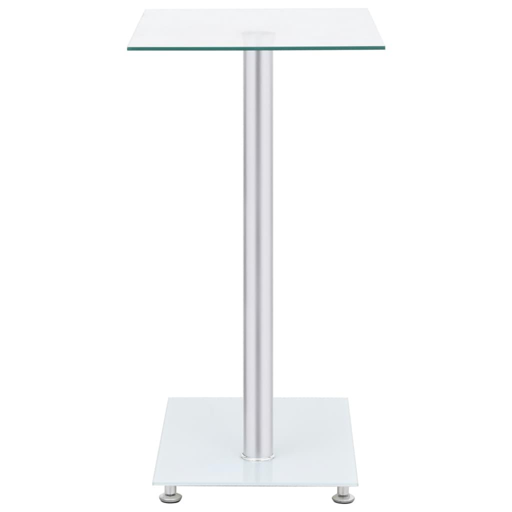vidaXL U-Shaped Side Table Transparent 17.7&#x22;x11.8&#x22;x22.8&#x22; Tempered Glass