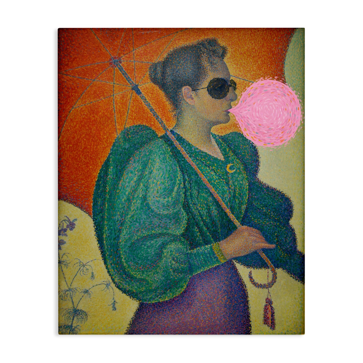 Stupell Industries Impressionist Woman & Bubblegum Canvas Wall Art Design by Daphne Polselli