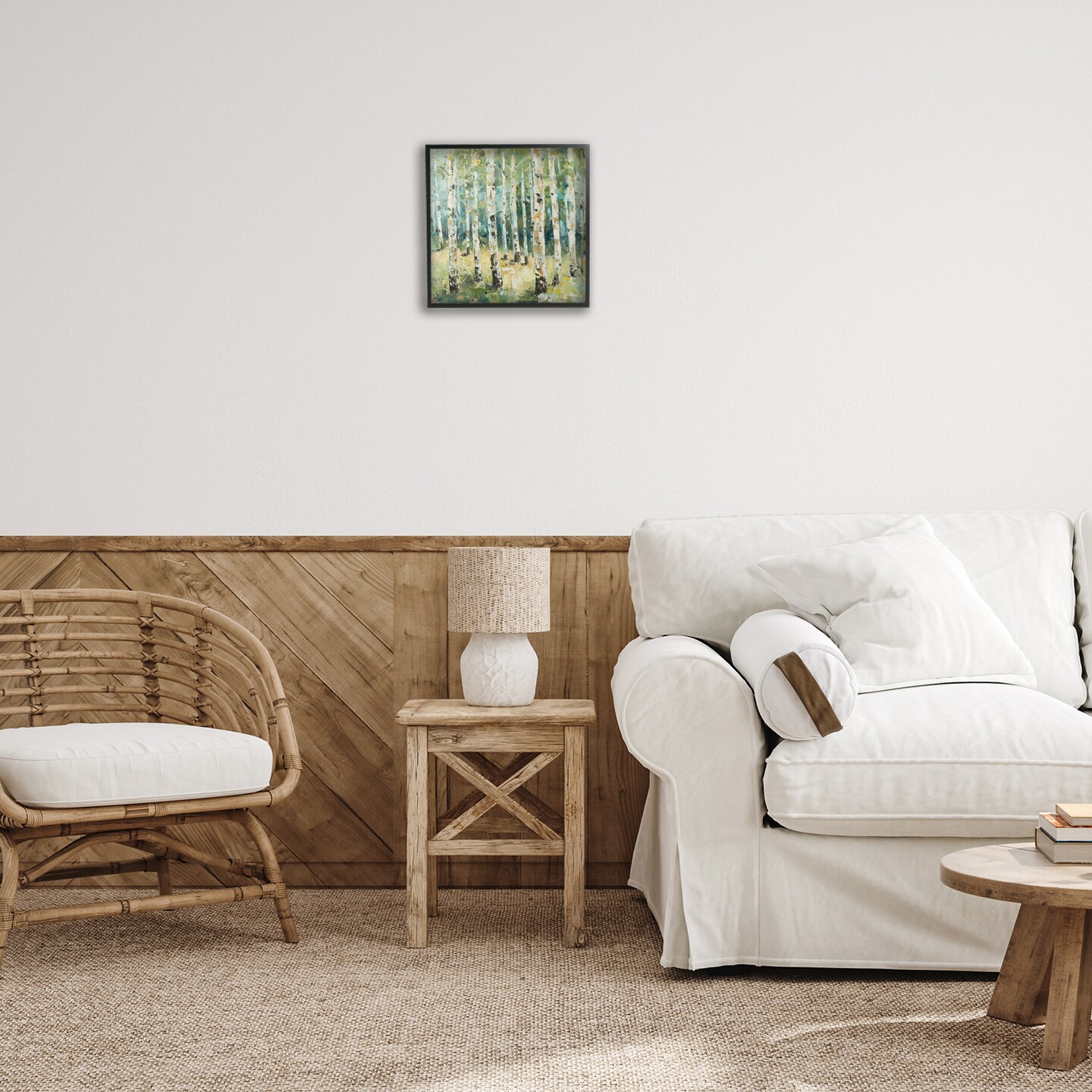 Stupell Industries Natural Birch Grove Framed Giclee Wall Art Design by LSR Design Studio