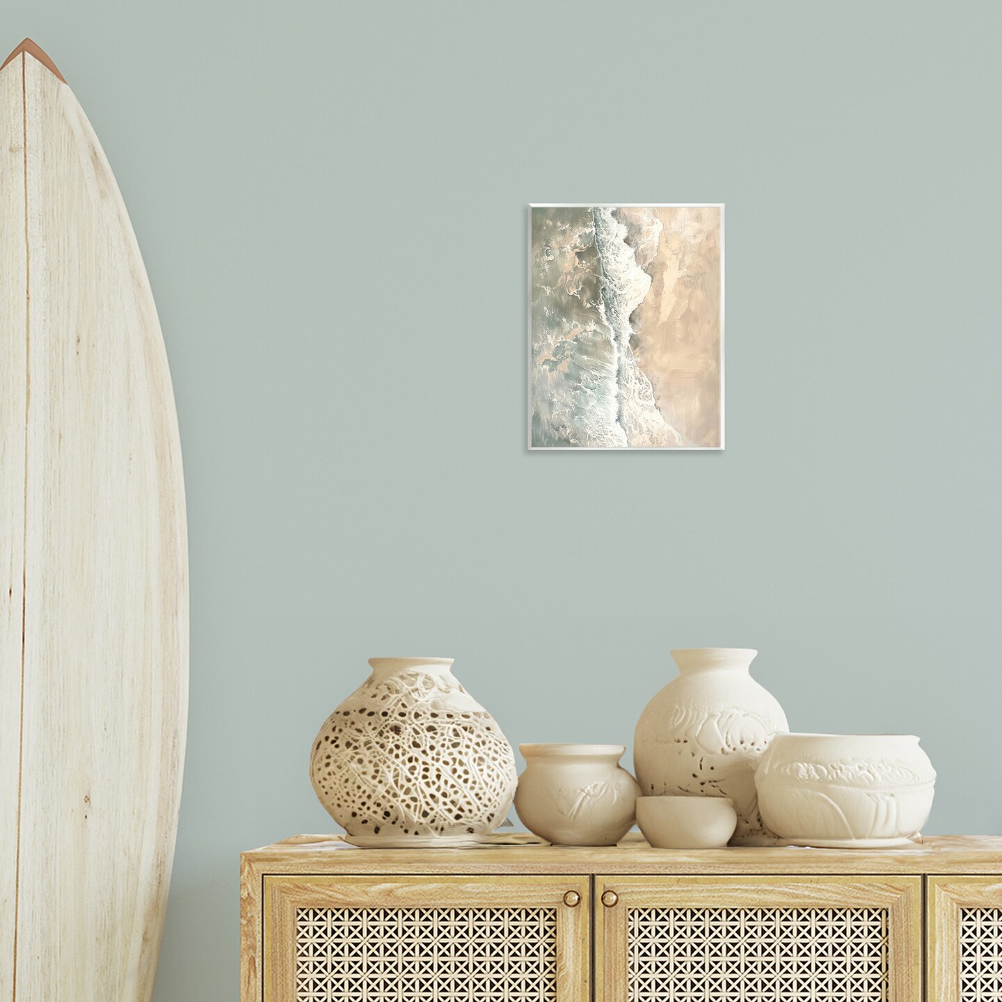 Stupell Industries Vertical Aerial Beach Wall Plaque Art Design by Petal Prints Design