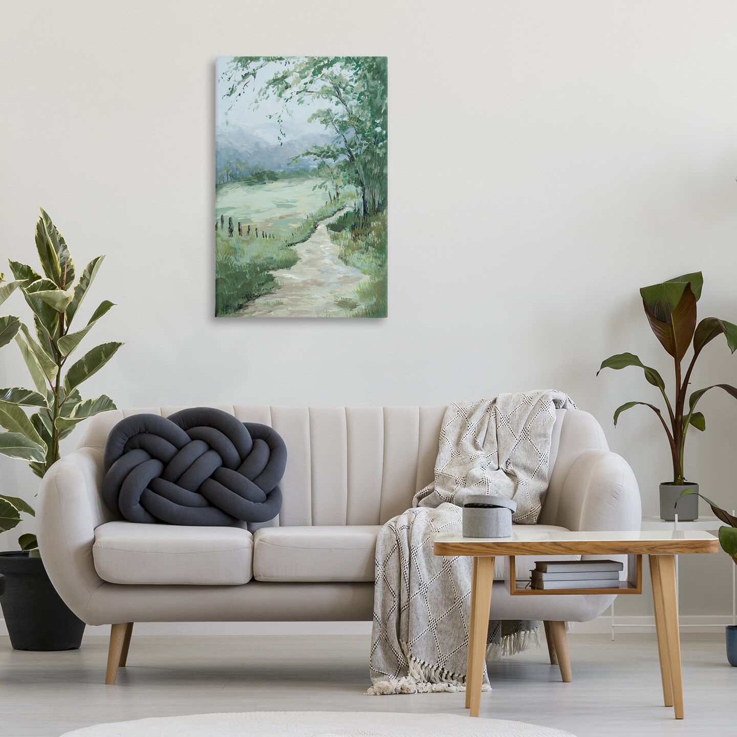 Stupell Industries Green Country Landscape Canvas Wall Art Design by Jacob Q