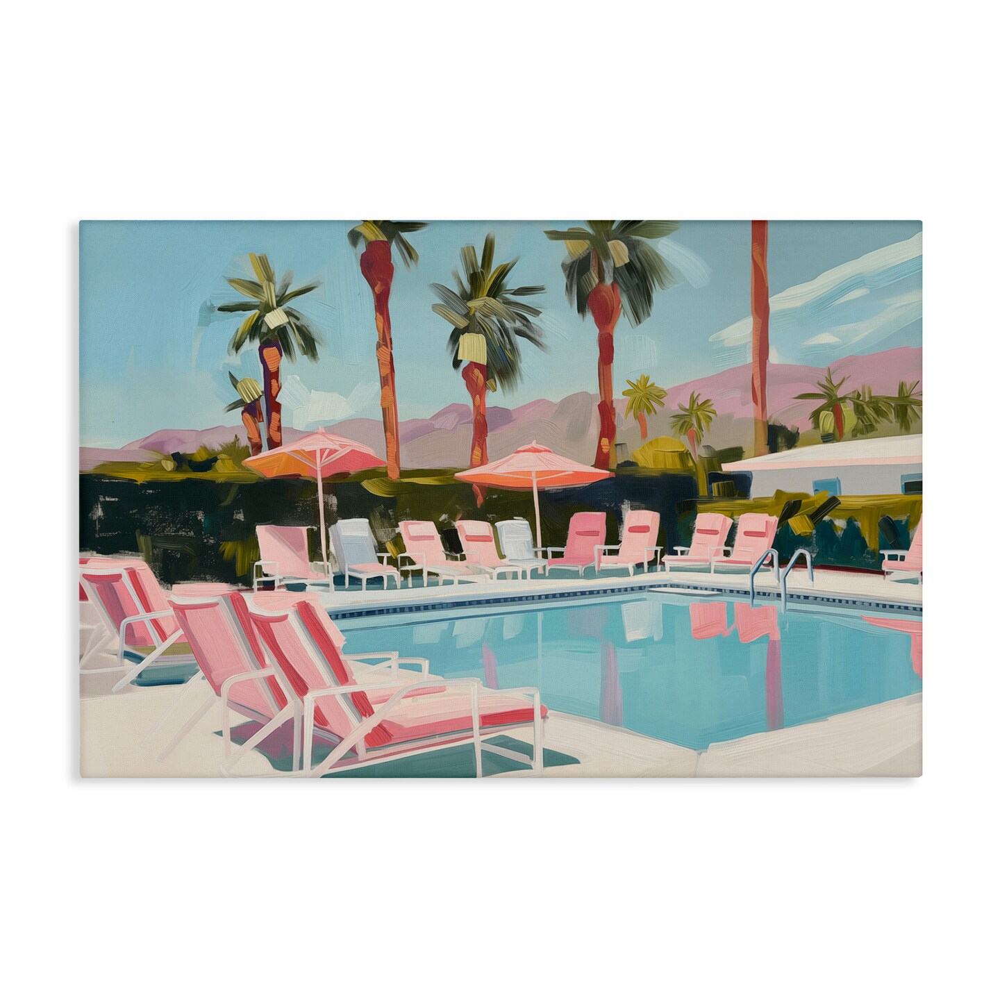 Stupell Industries Palm Springs Swimming Pool Canvas Wall Art Design by Arlington Prints