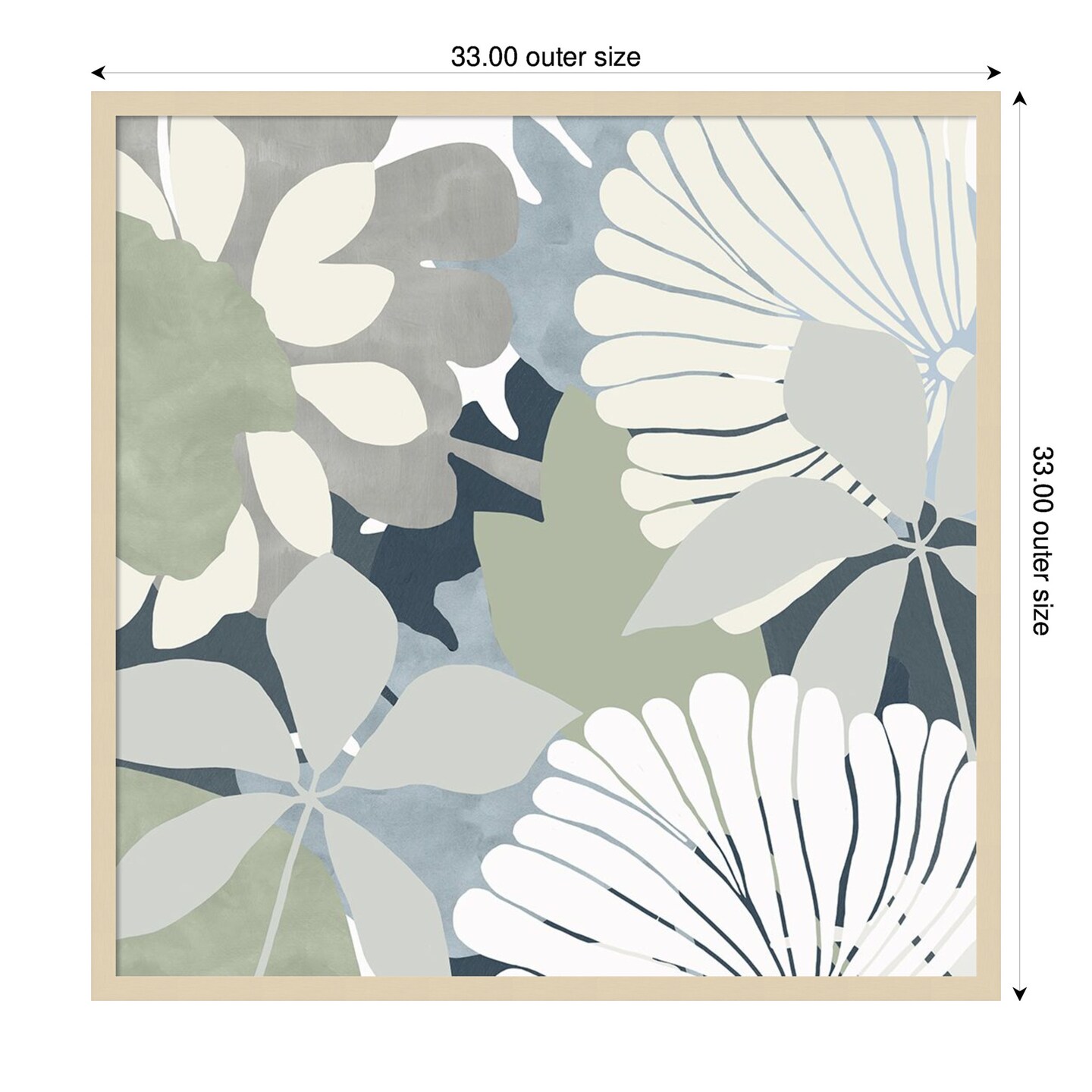 Big Retro Flowers II by Flora Kouta Wood Framed Wall Art Print