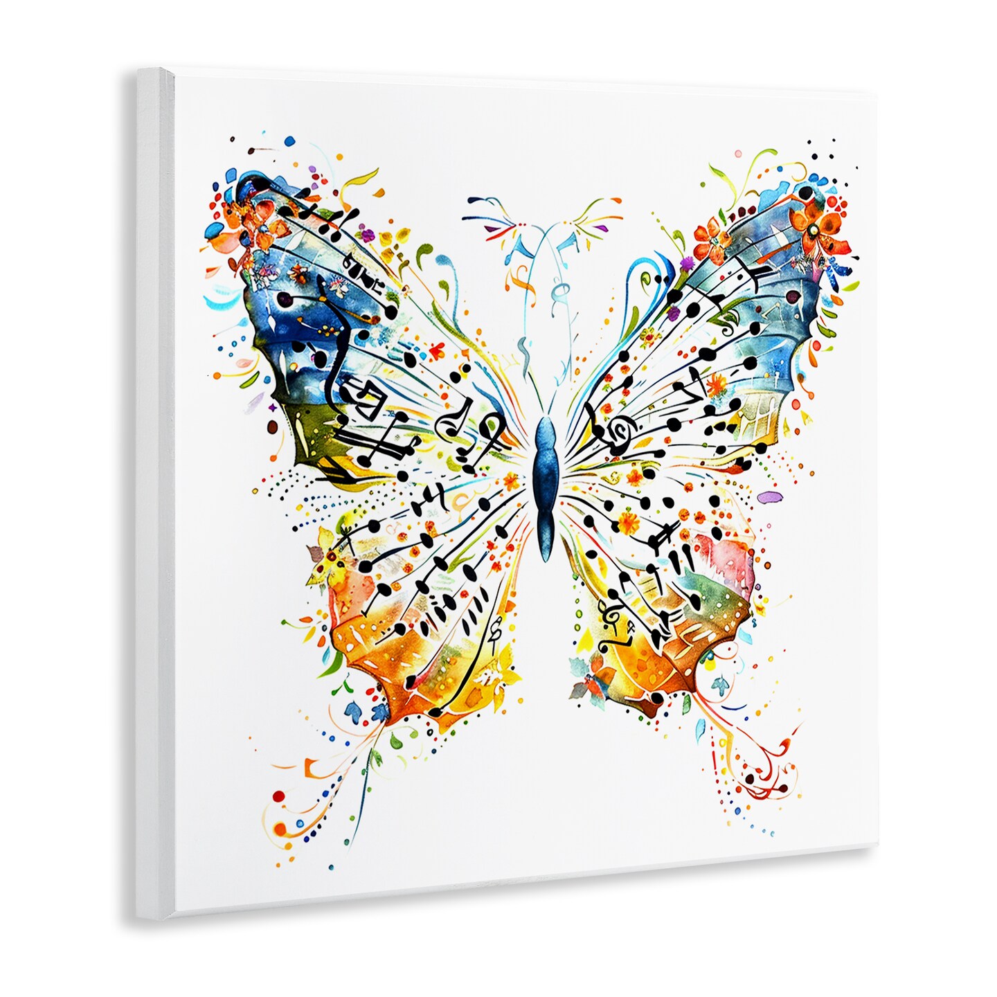Stupell Industries Musical Butterfly Wings Wall Plaque Art Design by LSR Design Studio
