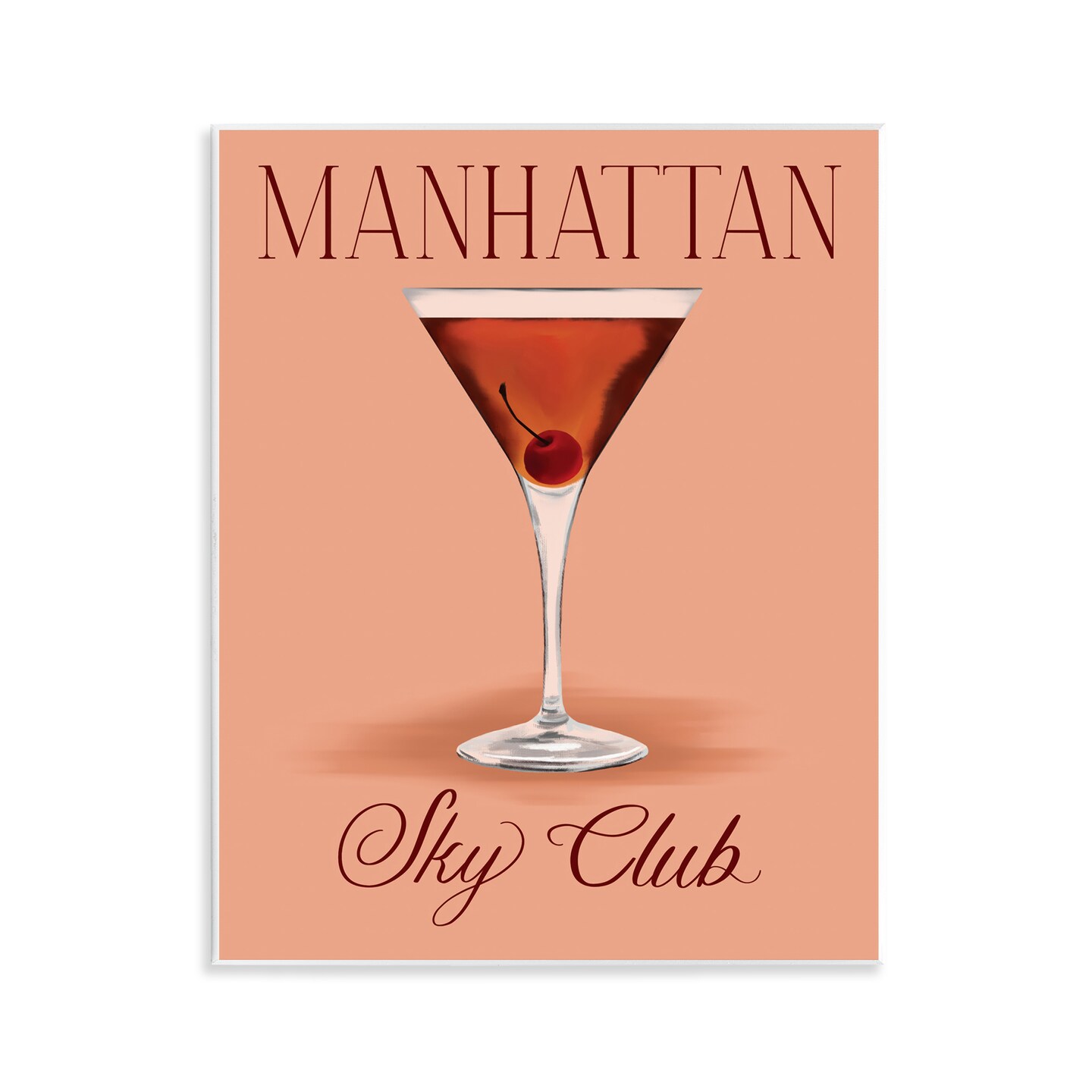 Stupell Industries Manhattan Sky Club Drink Wall Plaque Art Design by Hey Bre! Creative Studio
