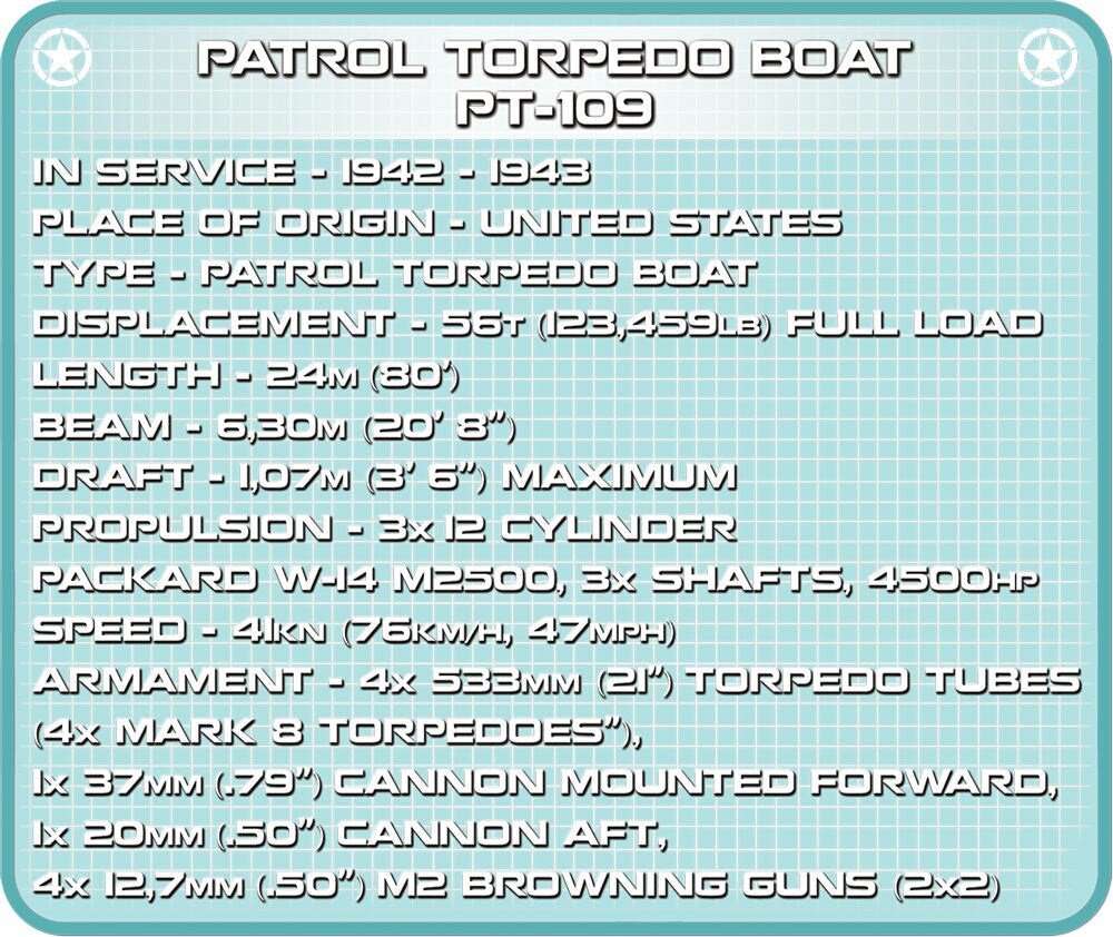 COBI Historical Collection Patrol Torpedo Boat PT-109