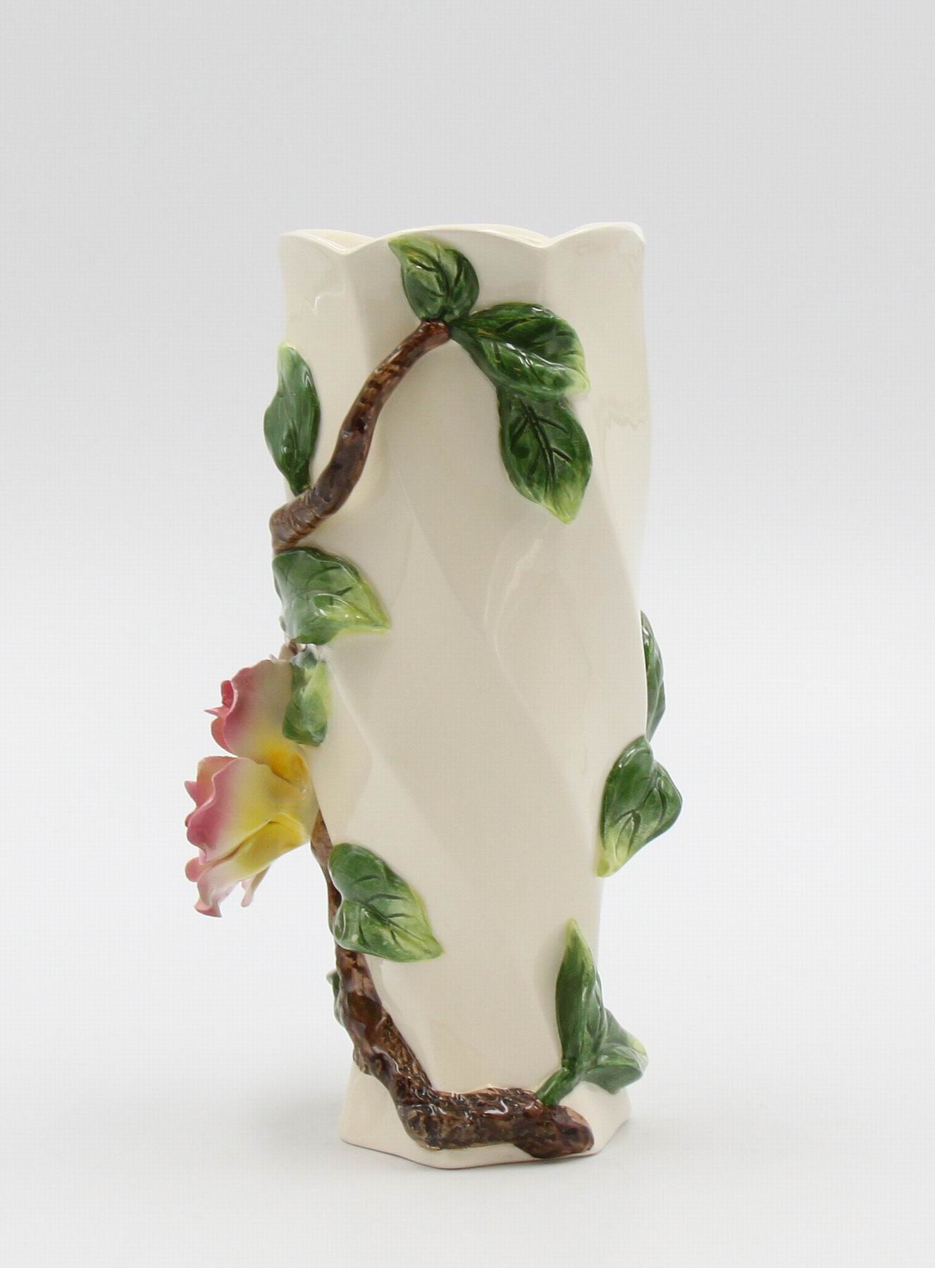 Ceramic Rose Flower Vase, Home Decor, Gift for Her, Gift for Mom