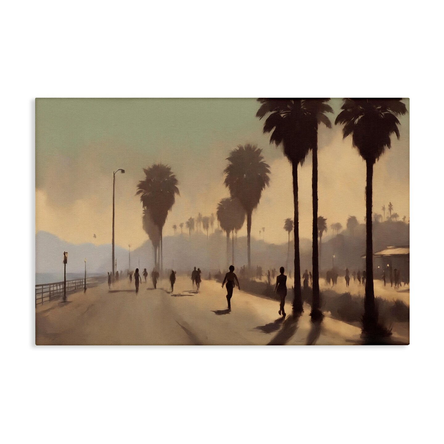 Stupell Industries Sunset Skater on Boardwalk Canvas Wall Art Design by Noah Bay