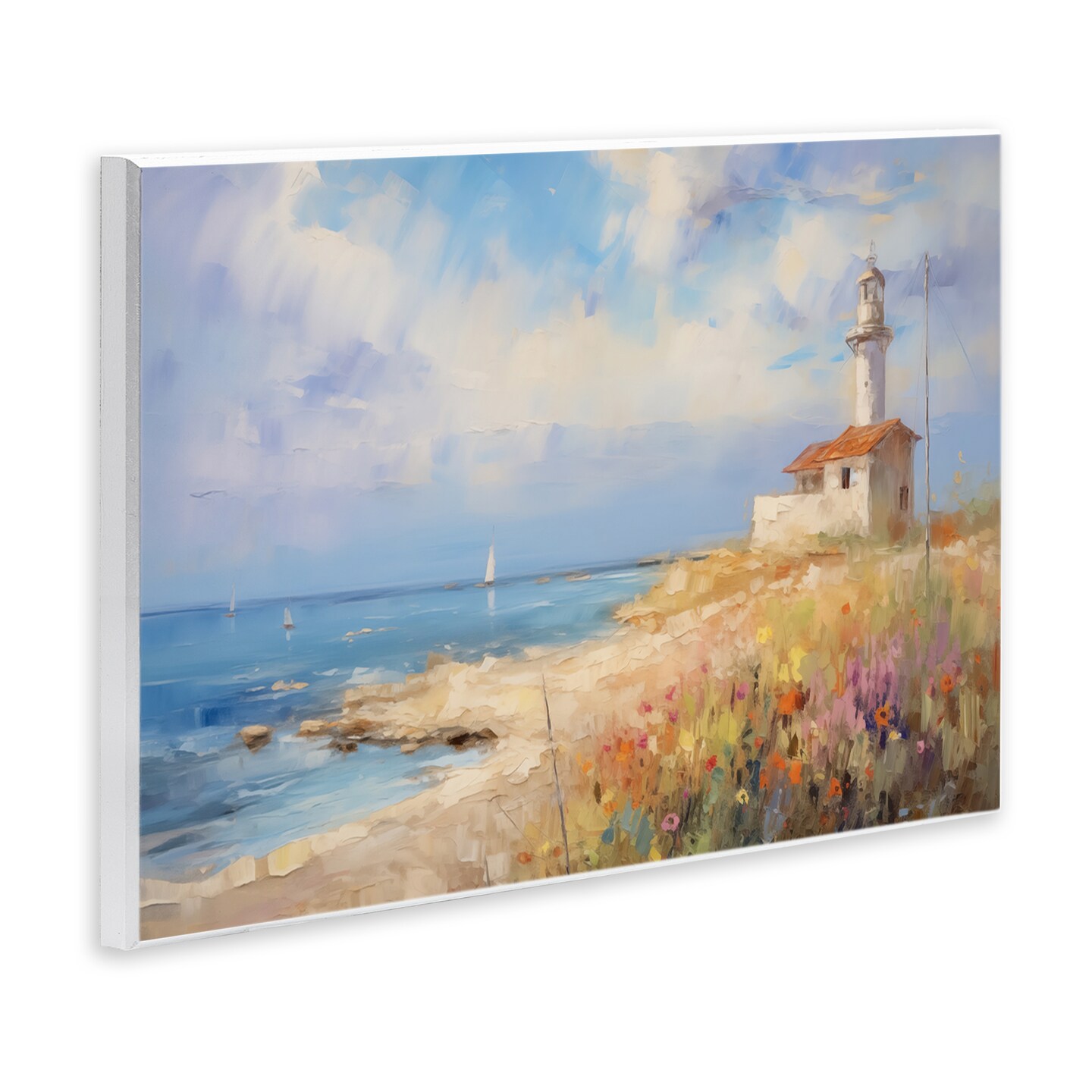 Stupell Industries Vintage Lighthouse View Wall Plaque Art Design by LSR Design Studio