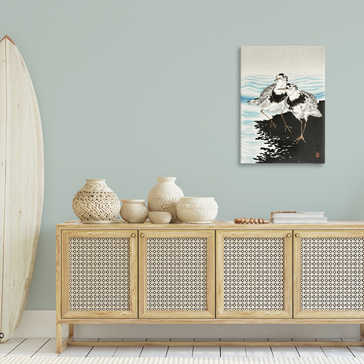 Stupell Industries Classic Beach Birds Canvas Wall Art Design by Ohara Koson