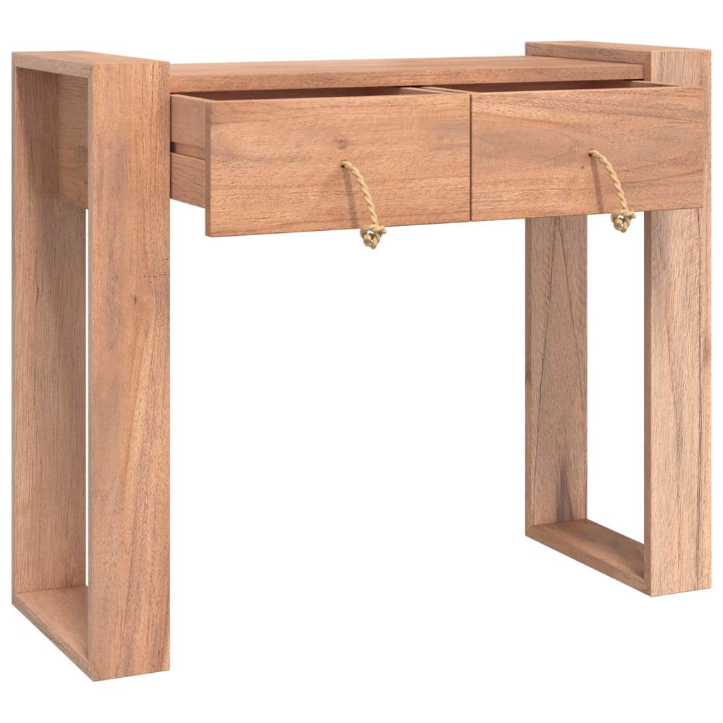 vidaXL Console Table 35.4&#x22;x13.8&#x22;x29.5&#x22; Solid Teak Wood