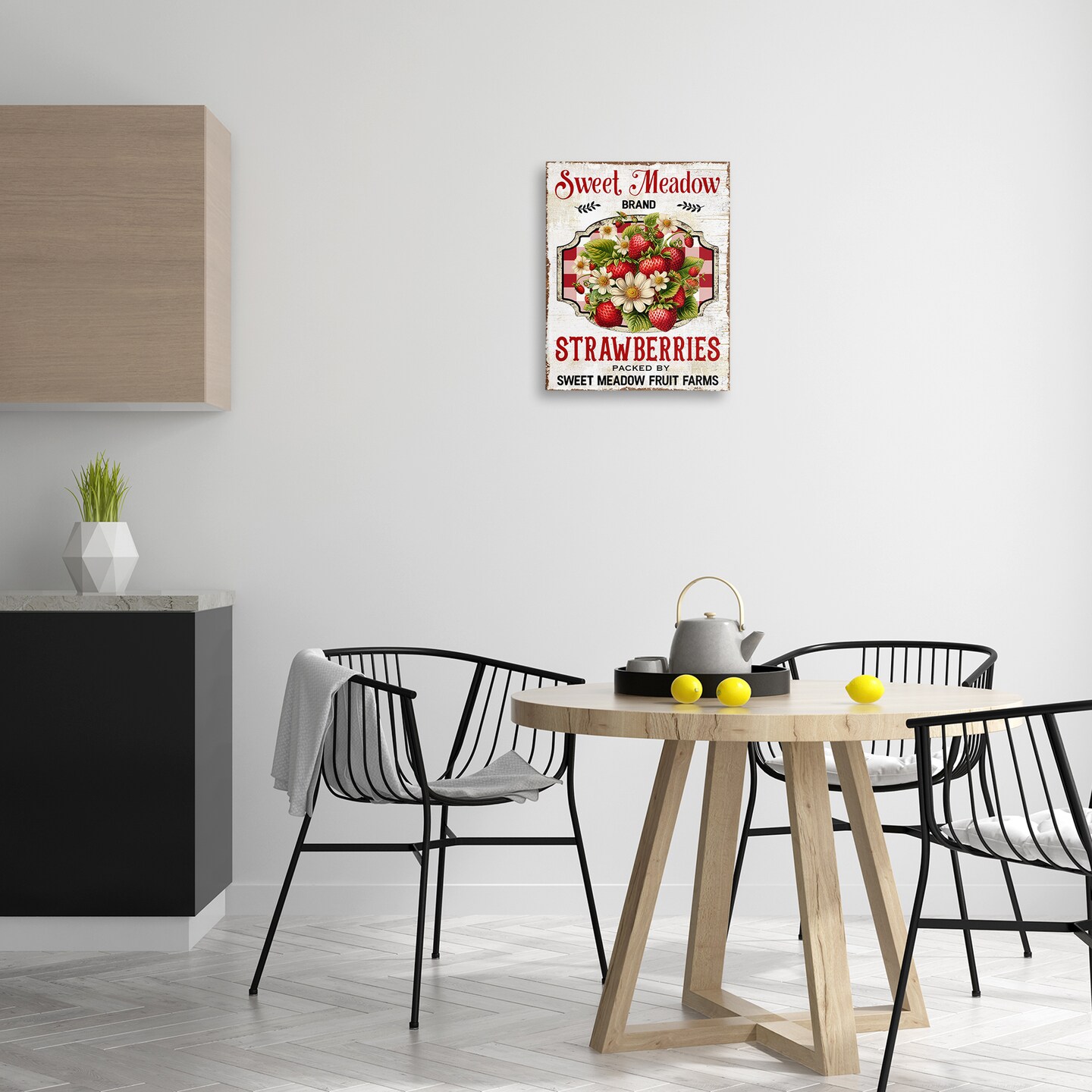 Stupell Industries Sweet Meadow Strawberries Canvas Wall Art Design by Creatif Belle