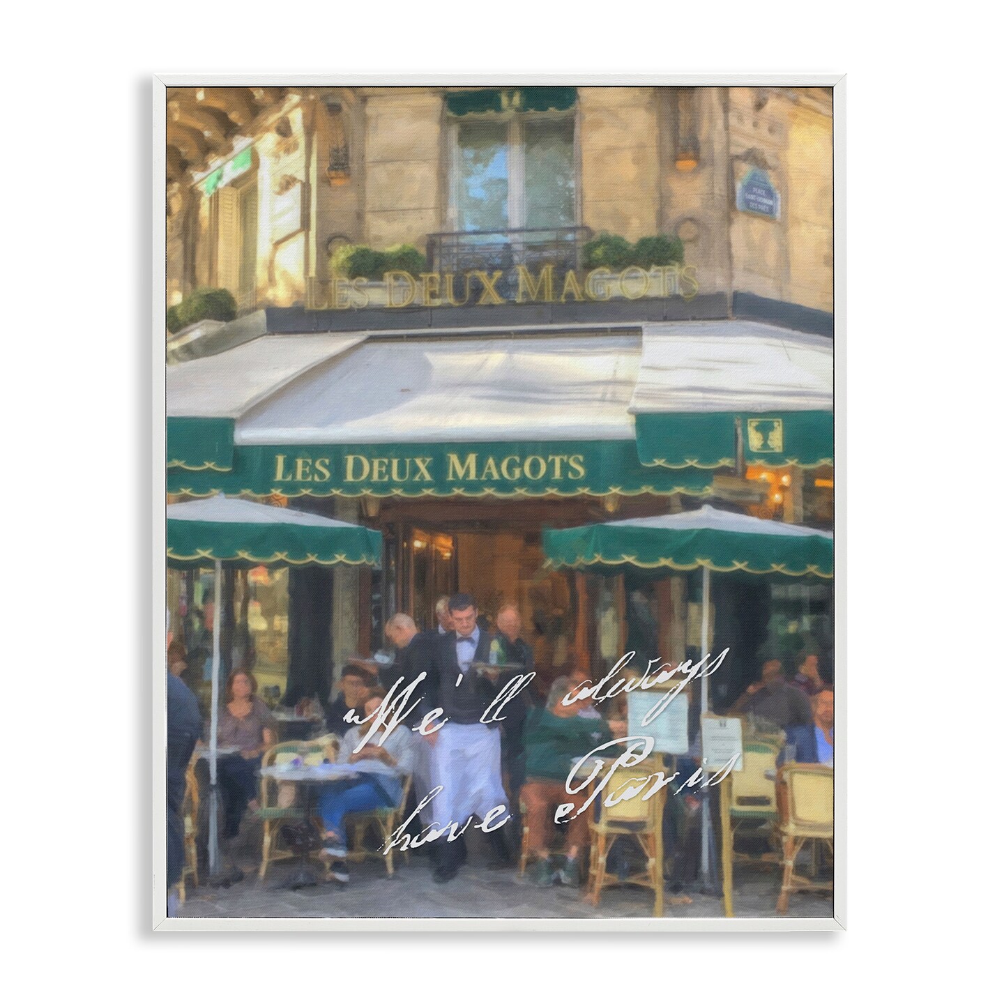 Stupell Industries Always Have Paris Bistro Framed Giclee Wall Art Design by Graffi*tee Studios