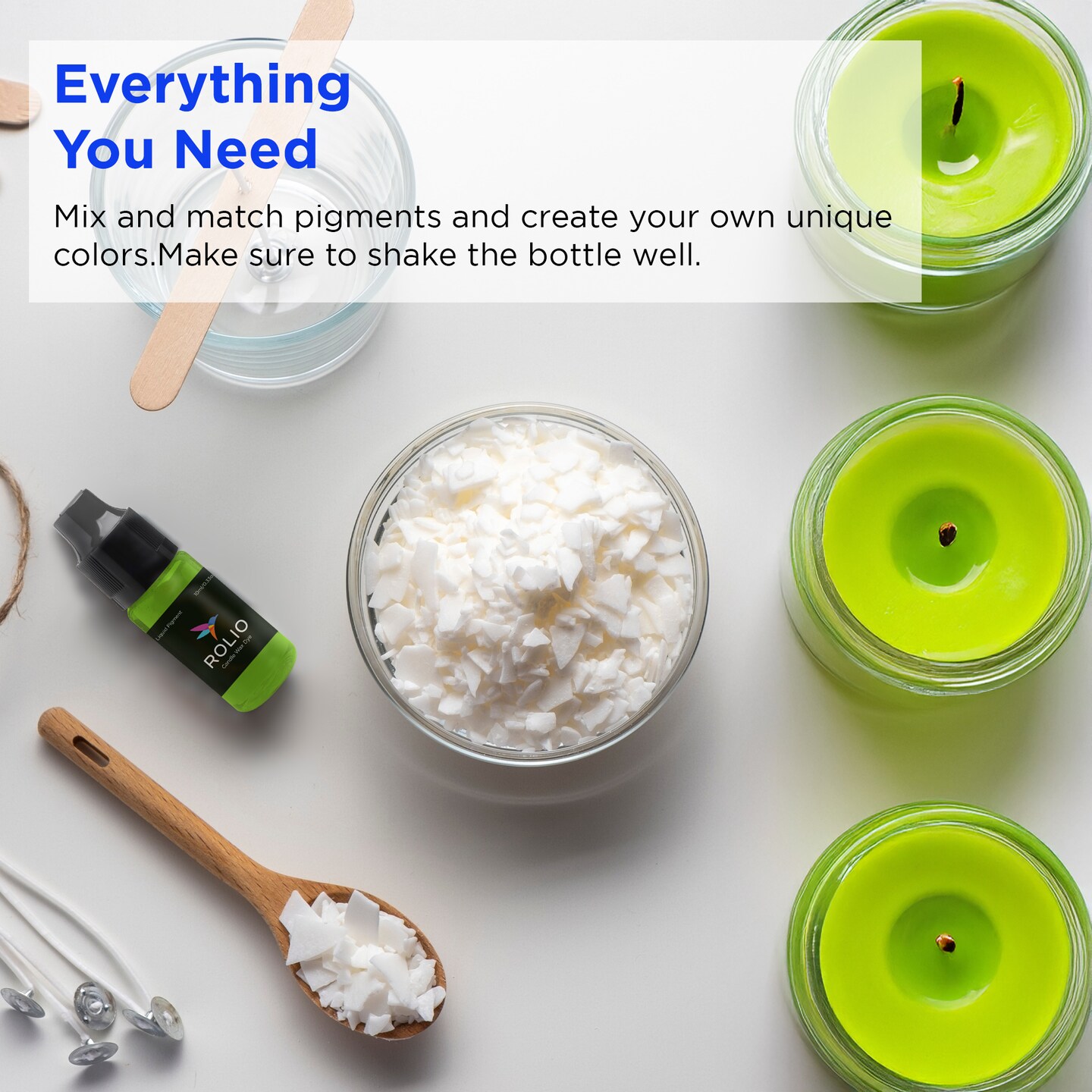 Rolio Candle Liquid Pigment Dye - 18 Solid Colors - 0.33 oz/10 ml each