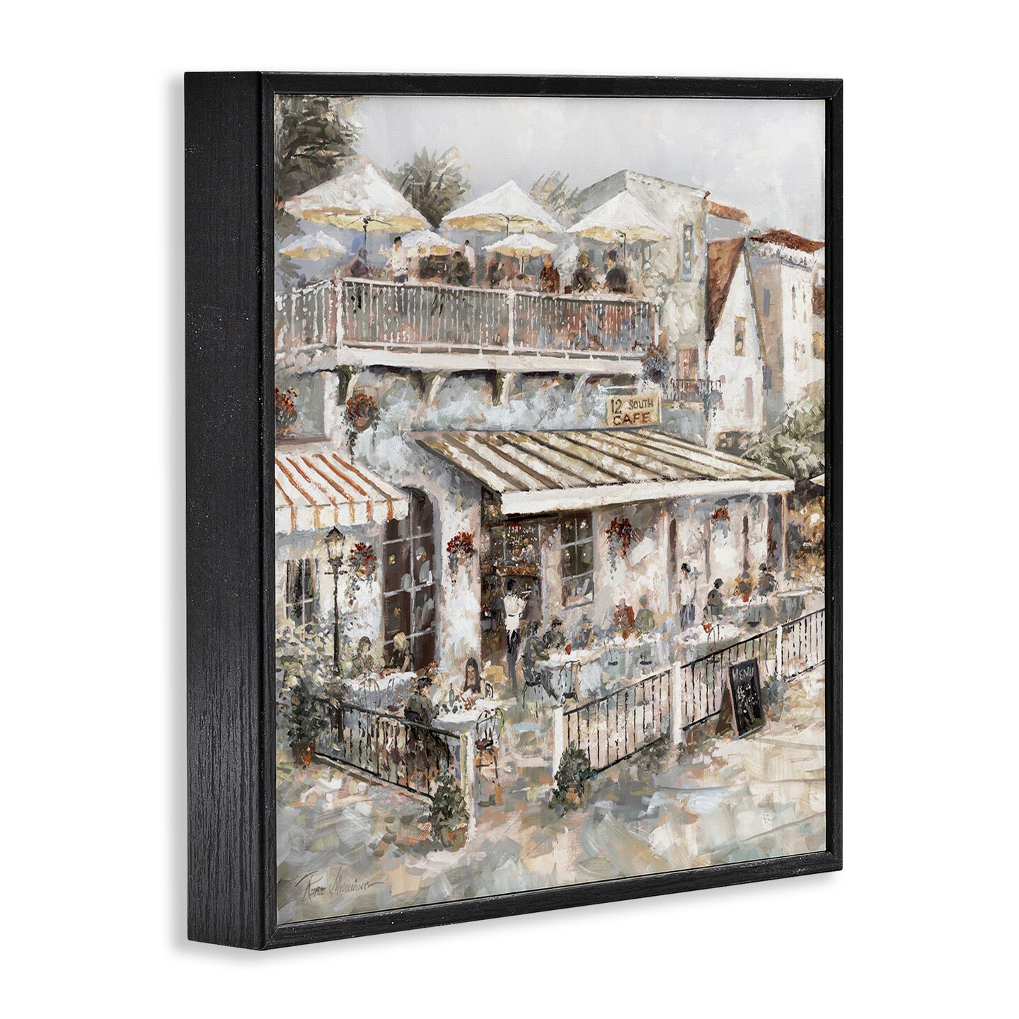Stupell Industries Town Caf&#xE9; Patio Framed Giclee Wall Art Design by Ruane Manning
