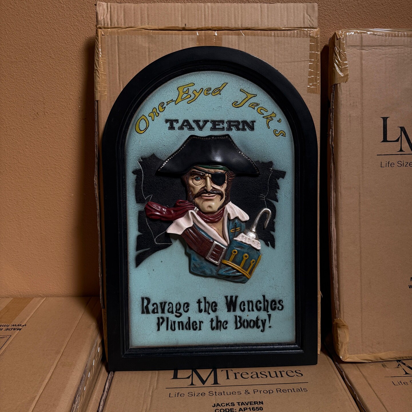 Pirate Wall Decor Jack&#x27;s Tavern Sign Statue