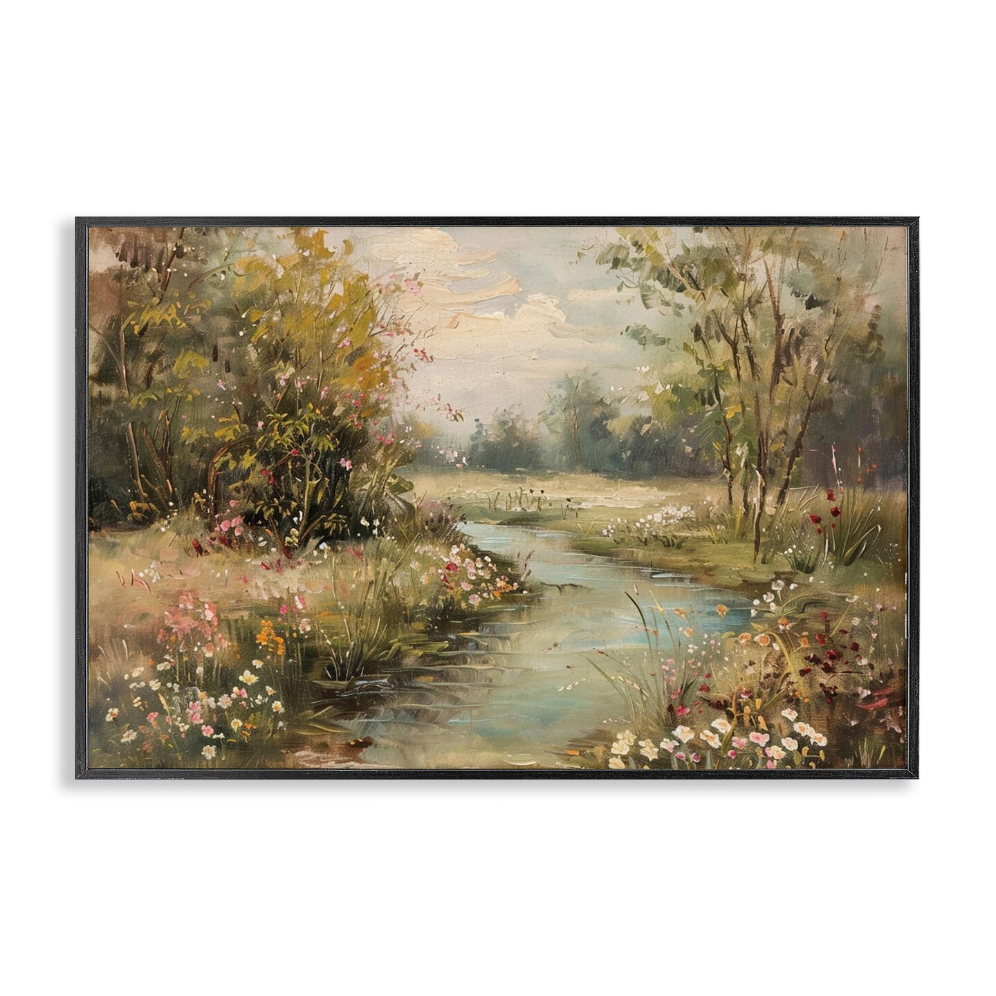 Stupell Industries Spring Stream Landscape Framed Giclee Wall Art Design by LSR Design Studio