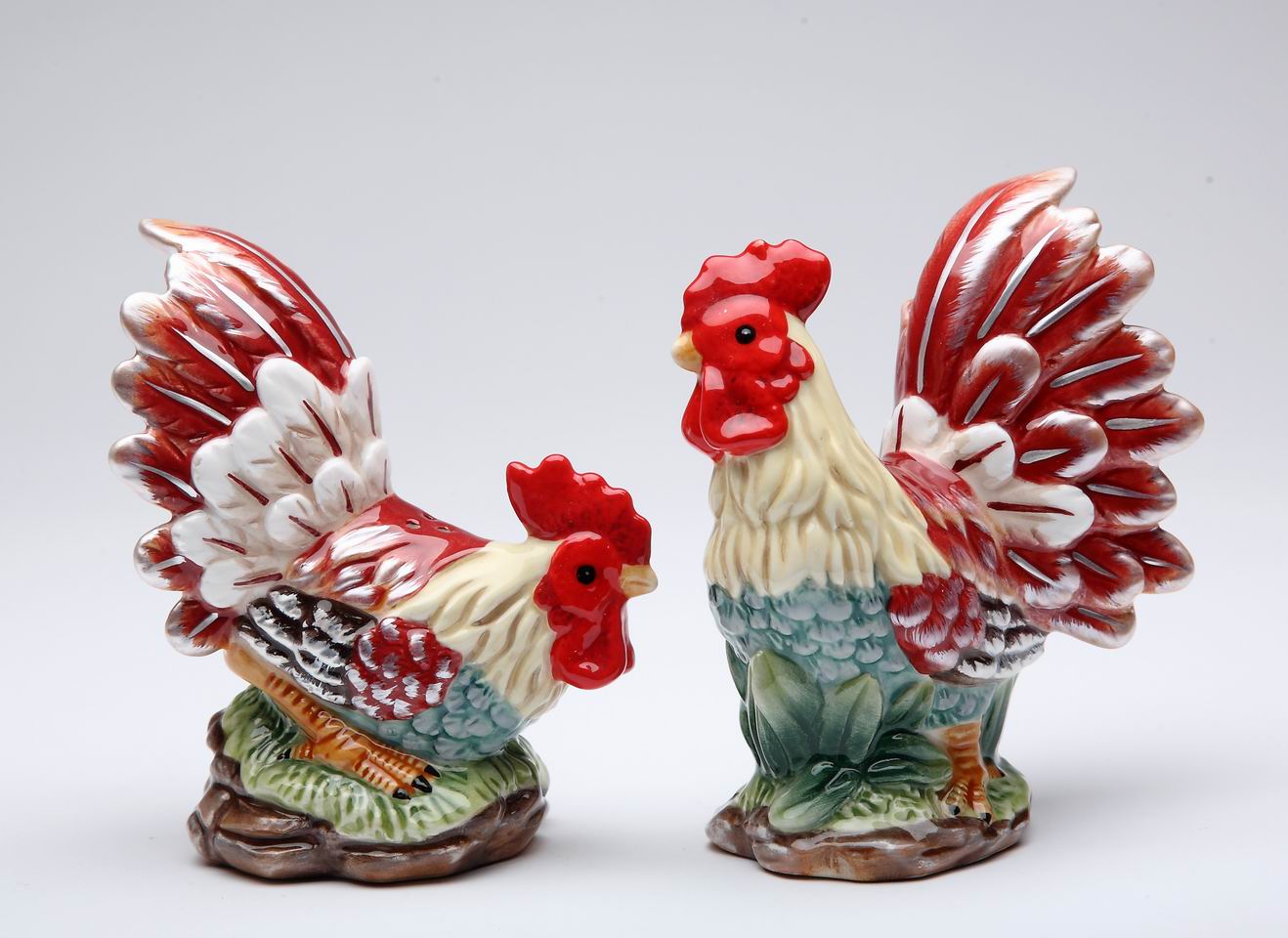 Ceramic Rooster Salt &#x26; Pepper Shakers, Home D&#xE9;cor, Gift for Her, Gift for Mom, Kitchen D&#xE9;cor, Dining Table D&#xE9;cor, Farmhouse Decor