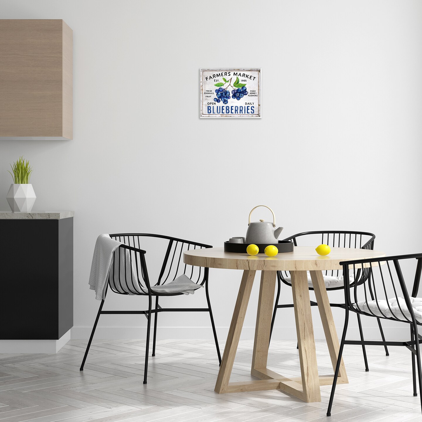 Stupell Industries Farmers Market Blueberries Framed Giclee Wall Art Design by Creatif Belle