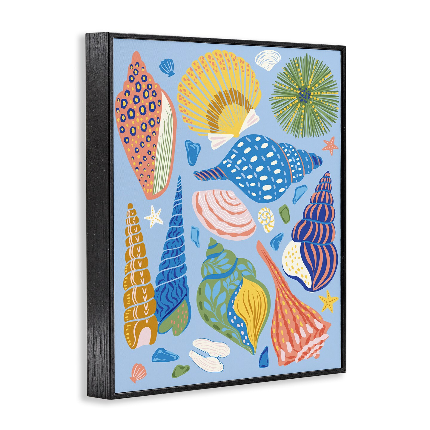 Stupell Industries Summer Fun Seashells Framed Giclee Wall Art Design by Arrolynn Weiderhold
