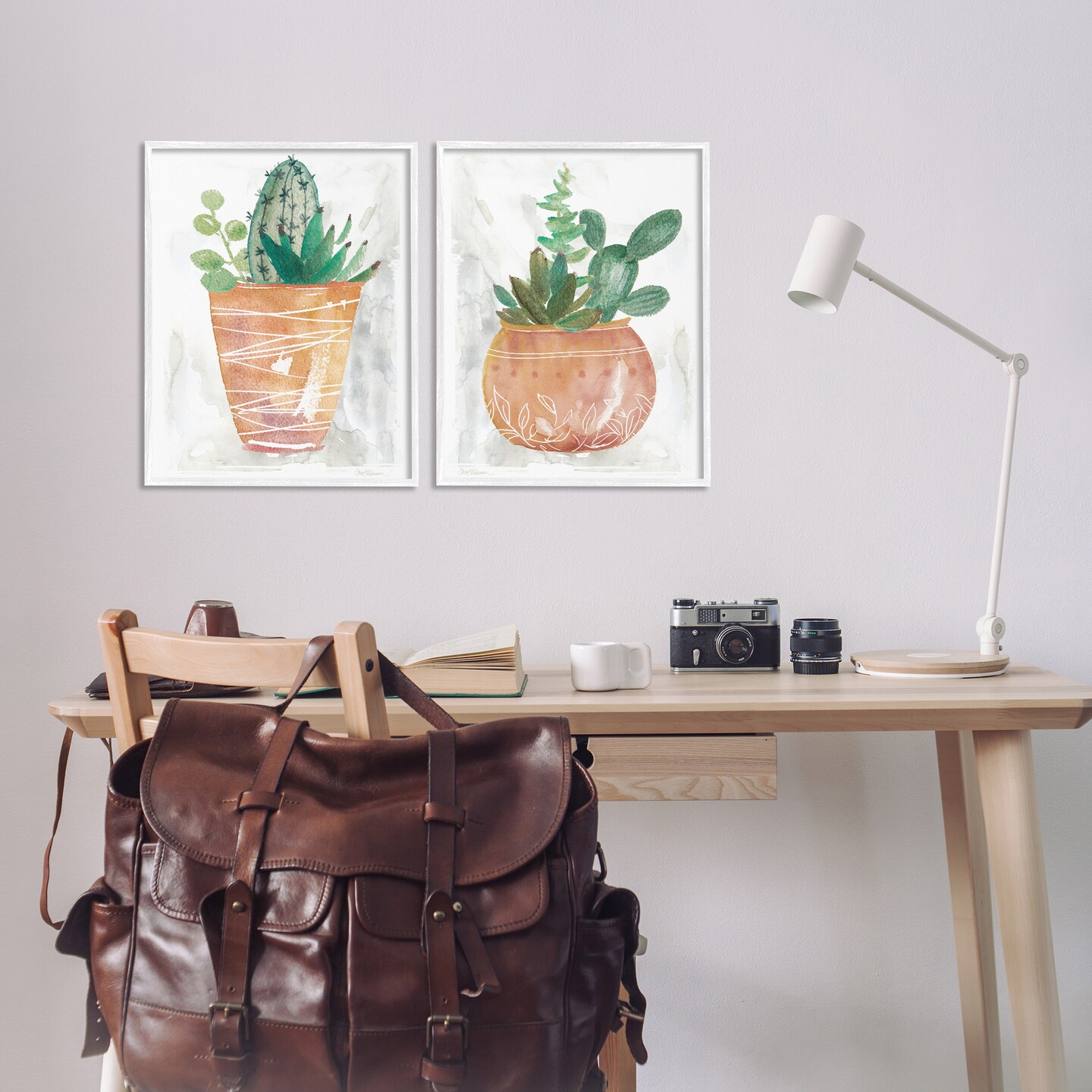 Stupell Industries Boho Cacti &#x26; Succulents 2pc Framed Giclee Wall Art Set Design by Carol Robinson