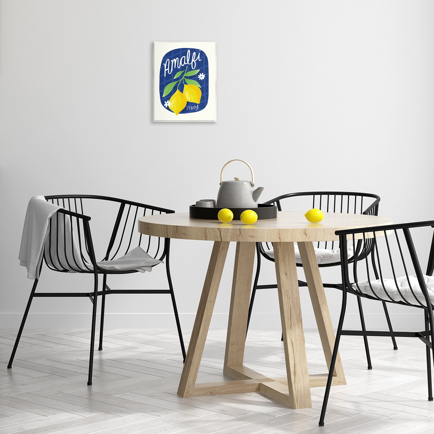 Stupell Industries Amalfi Lemons on Blue Wall Plaque Art Design by Louise Allen Designs