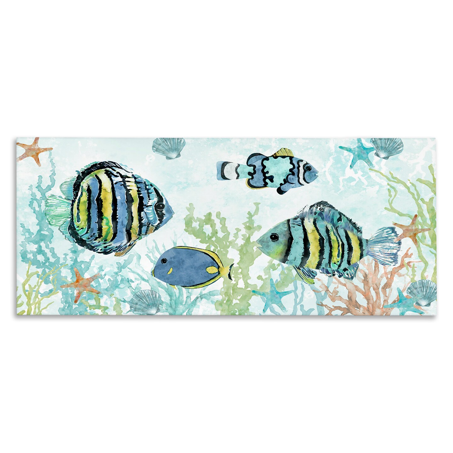Stupell Industries Various Fish Underwater Canvas Wall Art Design by Carol Robinson