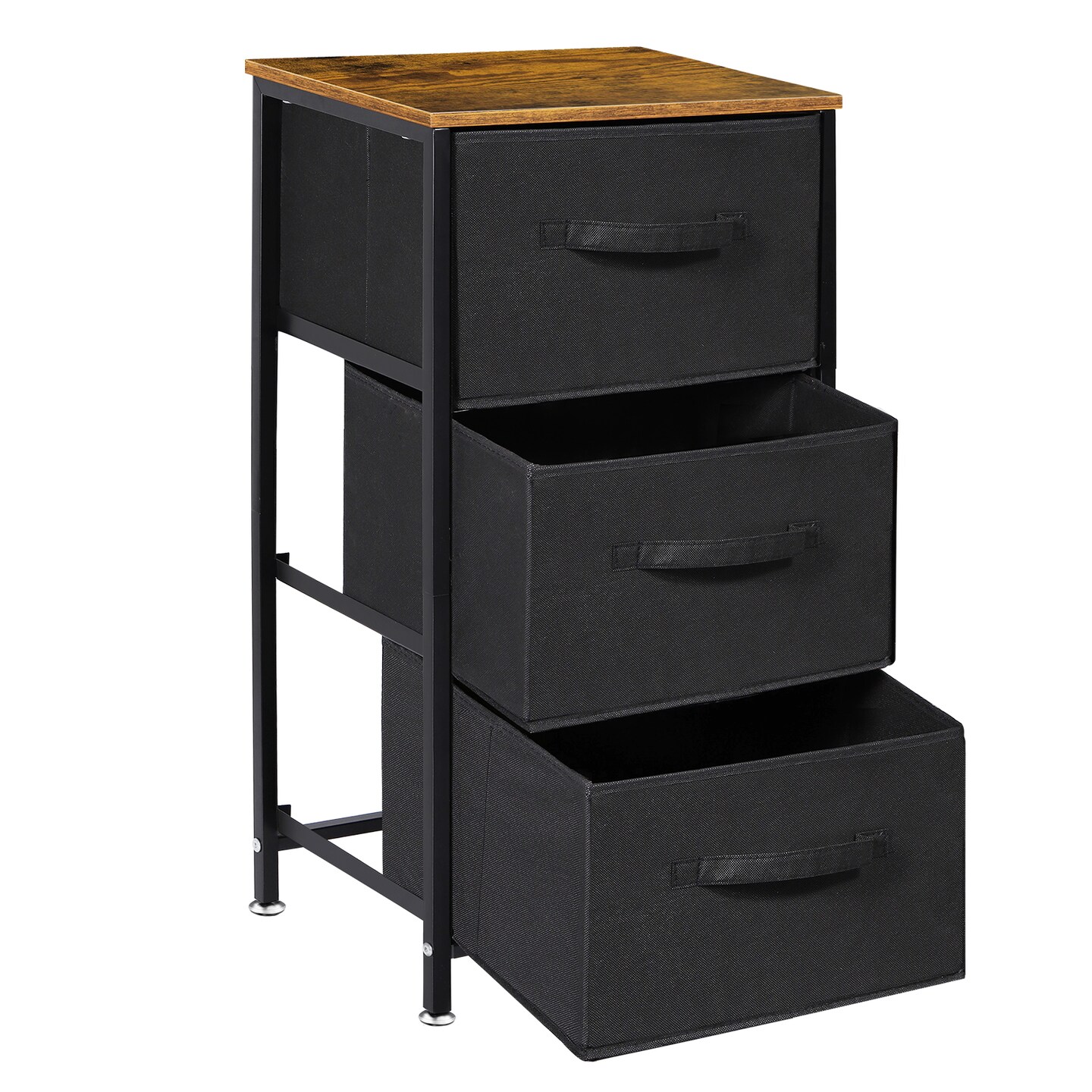 Small Nightstand Dresser for Bedroom, 3 Drawer Fabric Storage Chest, Storage Tower Organizer Unit with Removable Fabric Bins for Closet Bedside, Nursery, Living Room, Bedroom