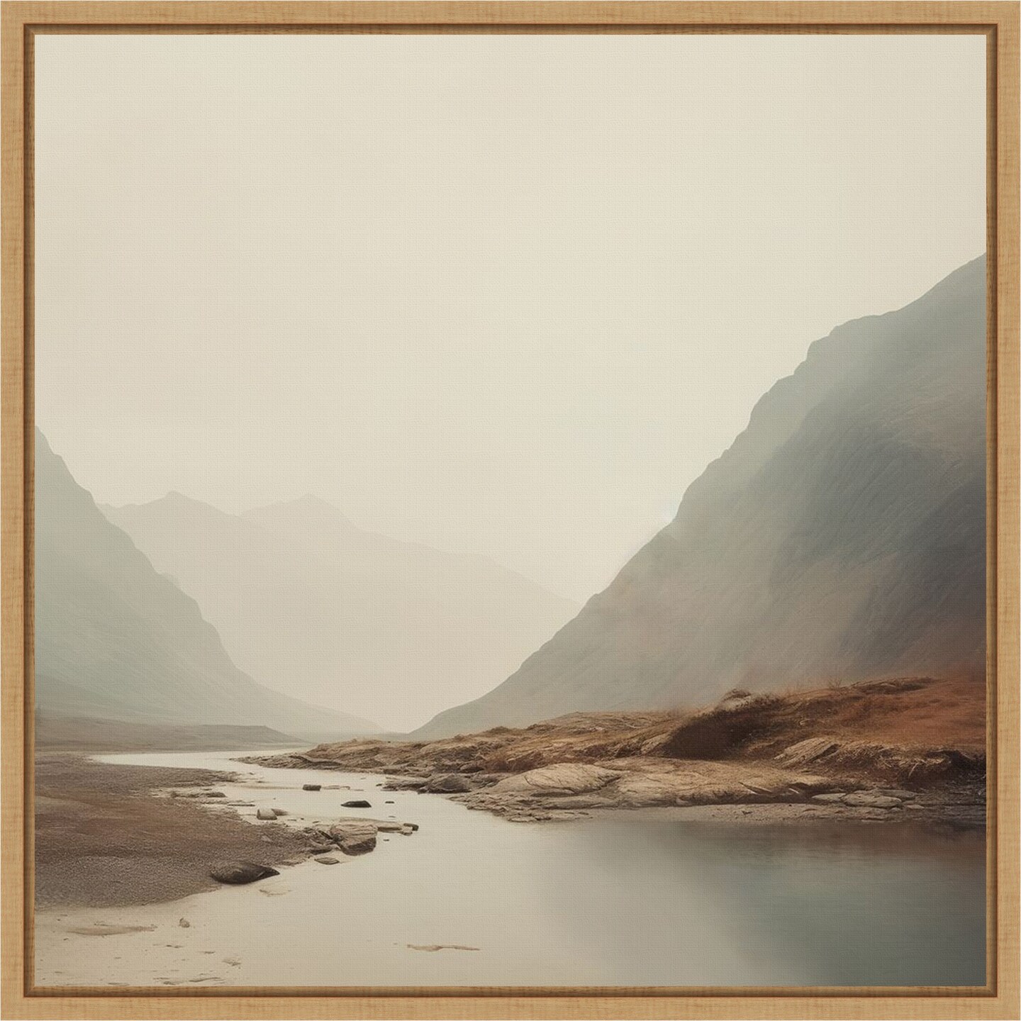 Dreamy Mountain Mirage I by Lazar studio Framed Canvas Wall Art