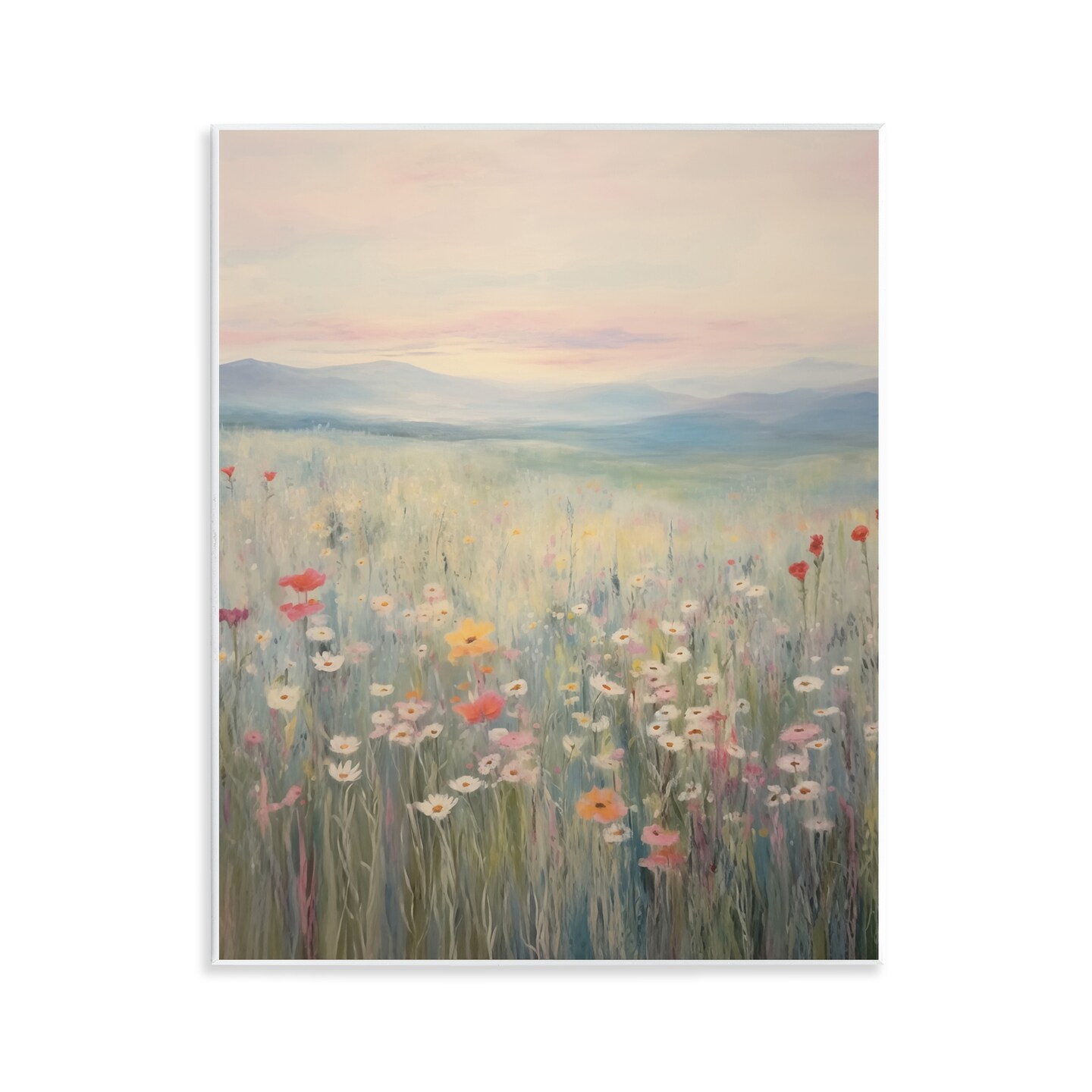 Stupell Industries Pastel Spring Floral Meadow Wall Plaque Art Design by Arlington Prints