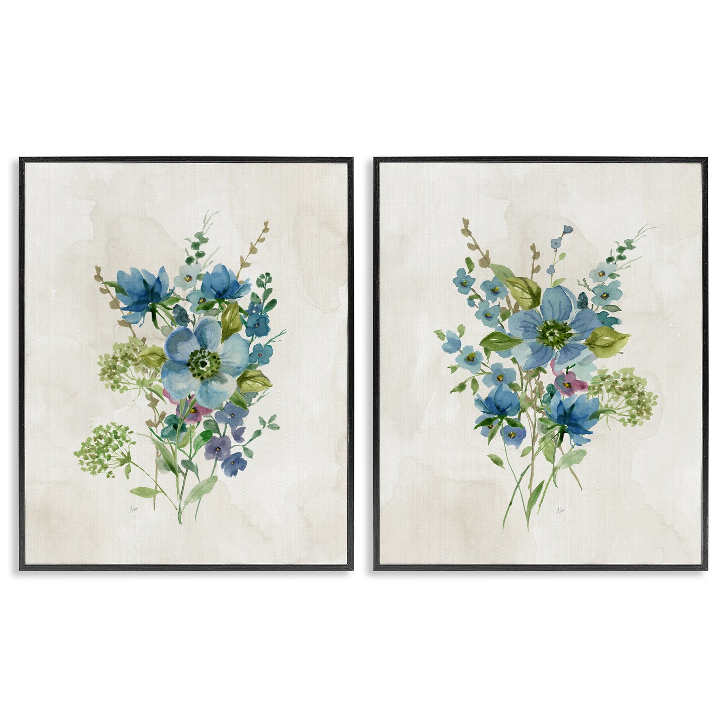 Stupell Industries Delicate Blossom Bundles 2pc Framed Giclee Wall Art Set Design by Nan